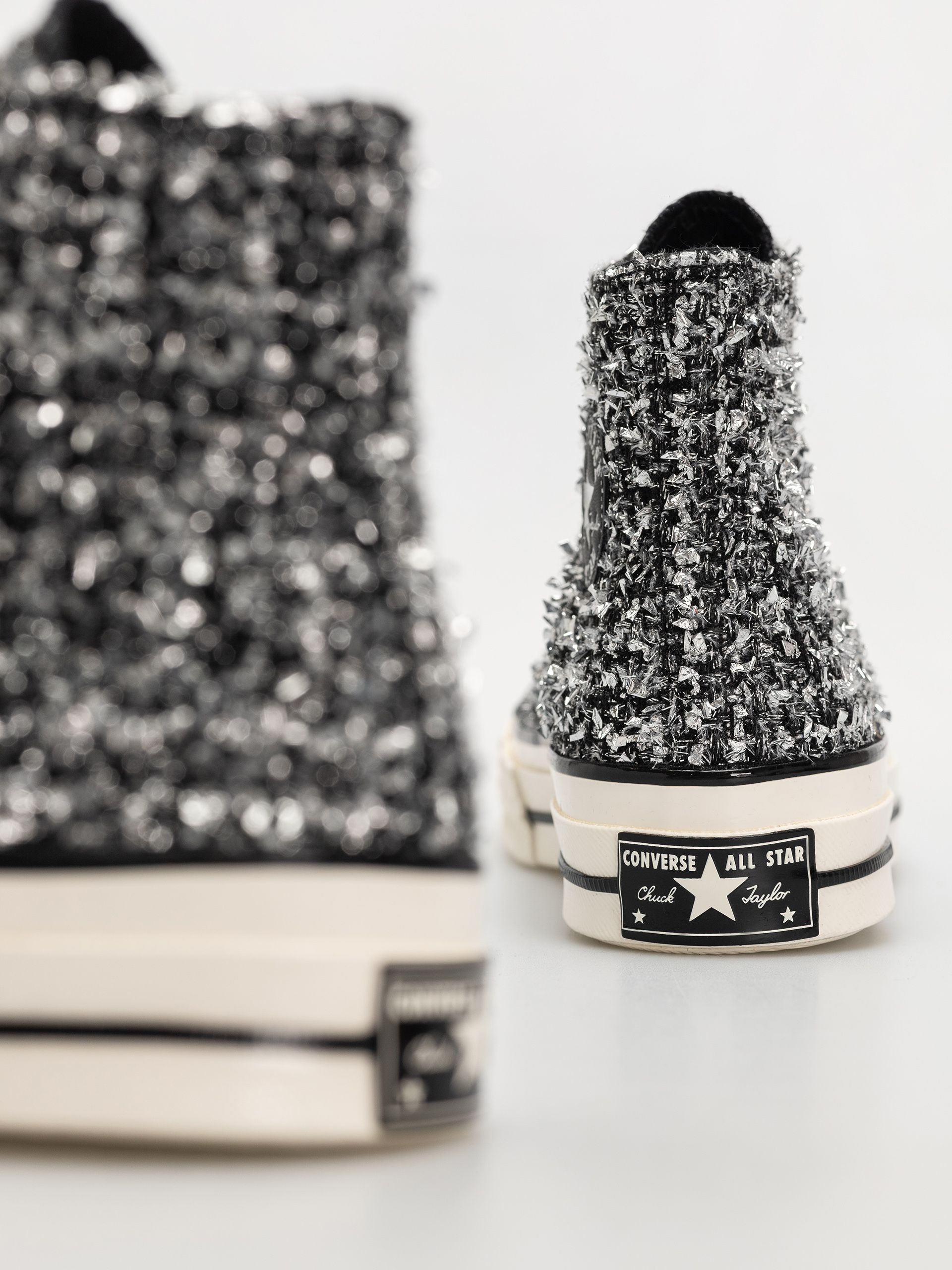 Teniși Converse Chuck 70 Hi (black/silver/egret)