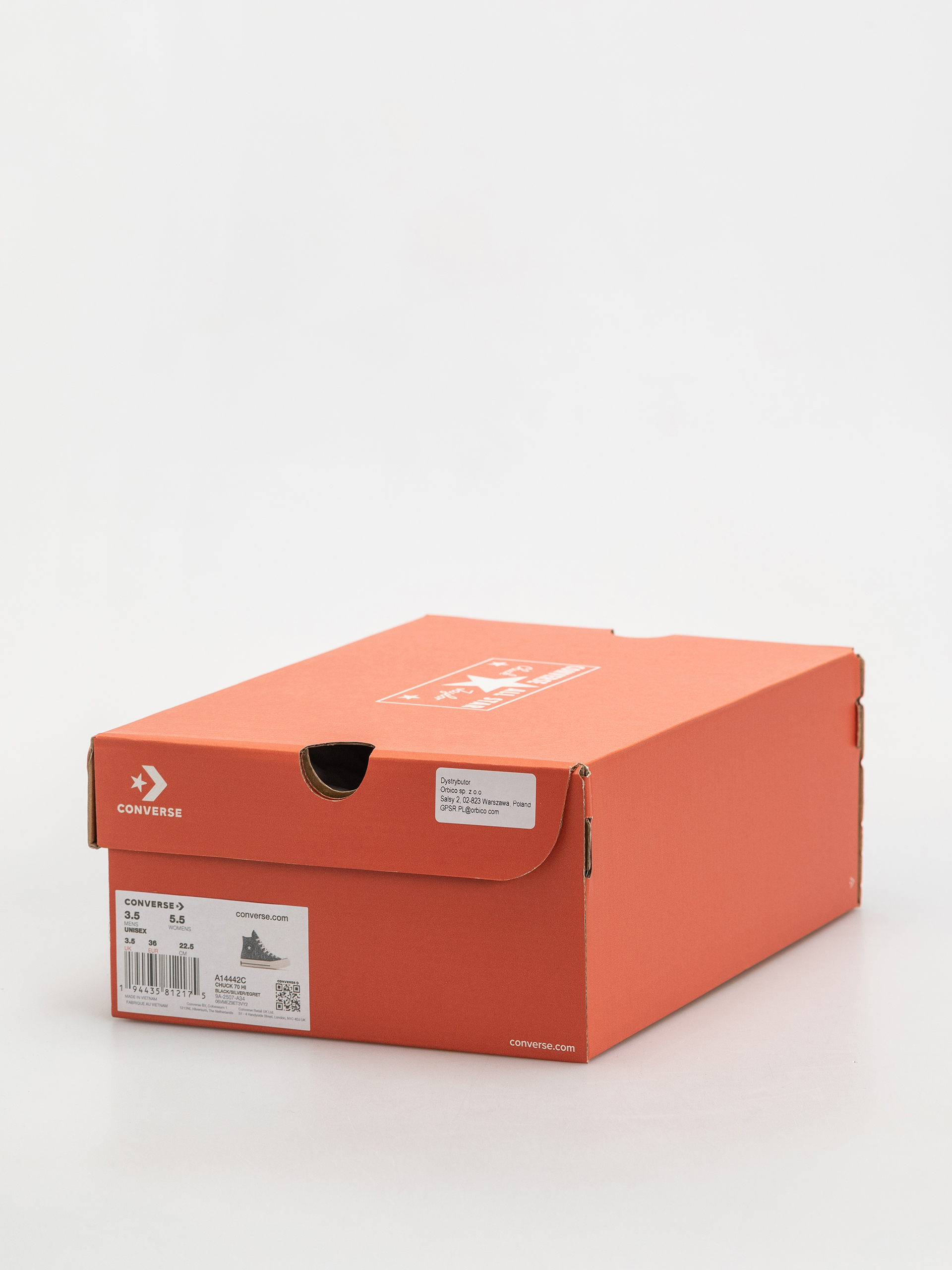 Teniși Converse Chuck 70 Hi (black/silver/egret)