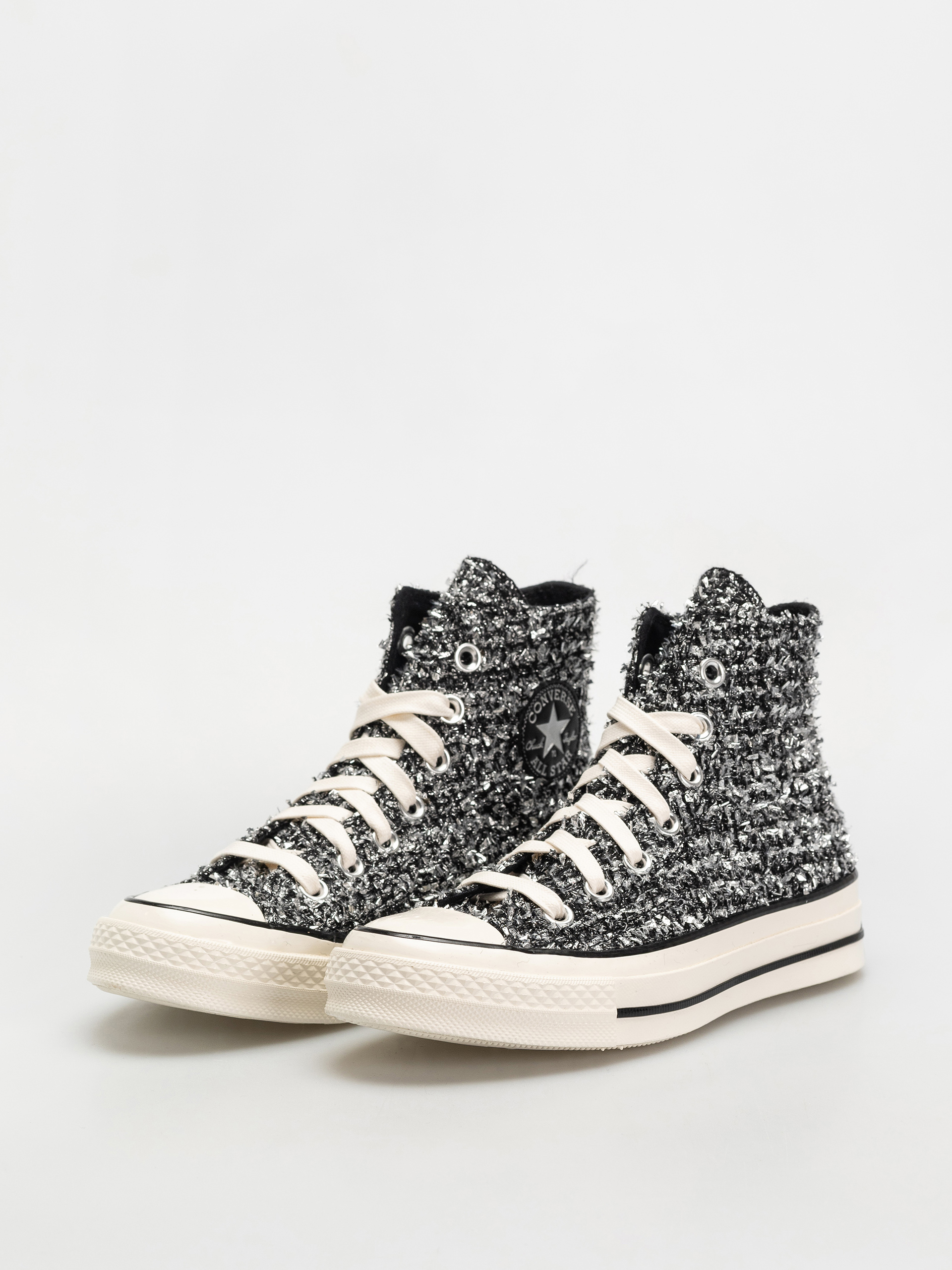Teniși Converse Chuck 70 Hi (black/silver/egret)