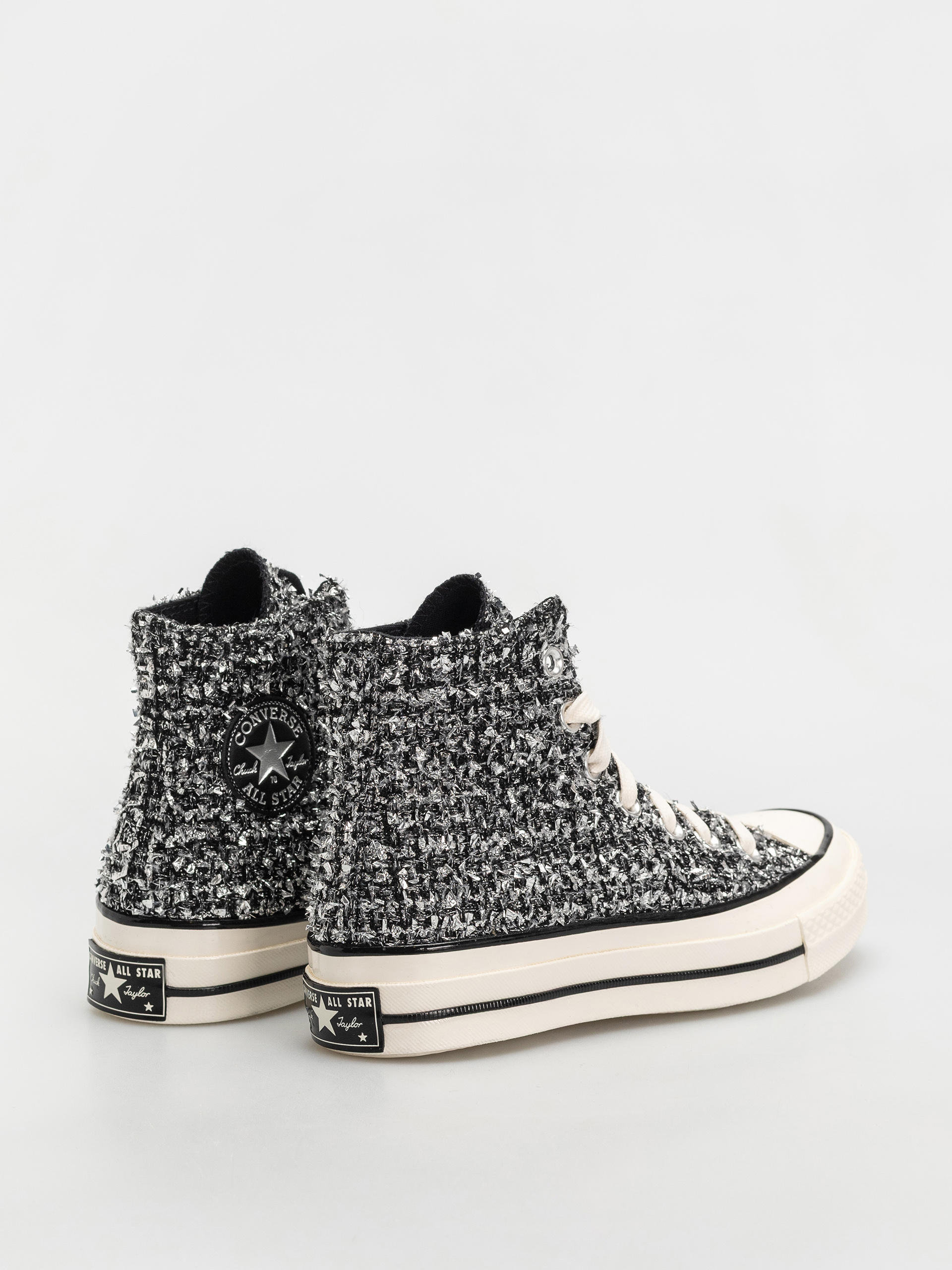 Teniși Converse Chuck 70 Hi (black/silver/egret)