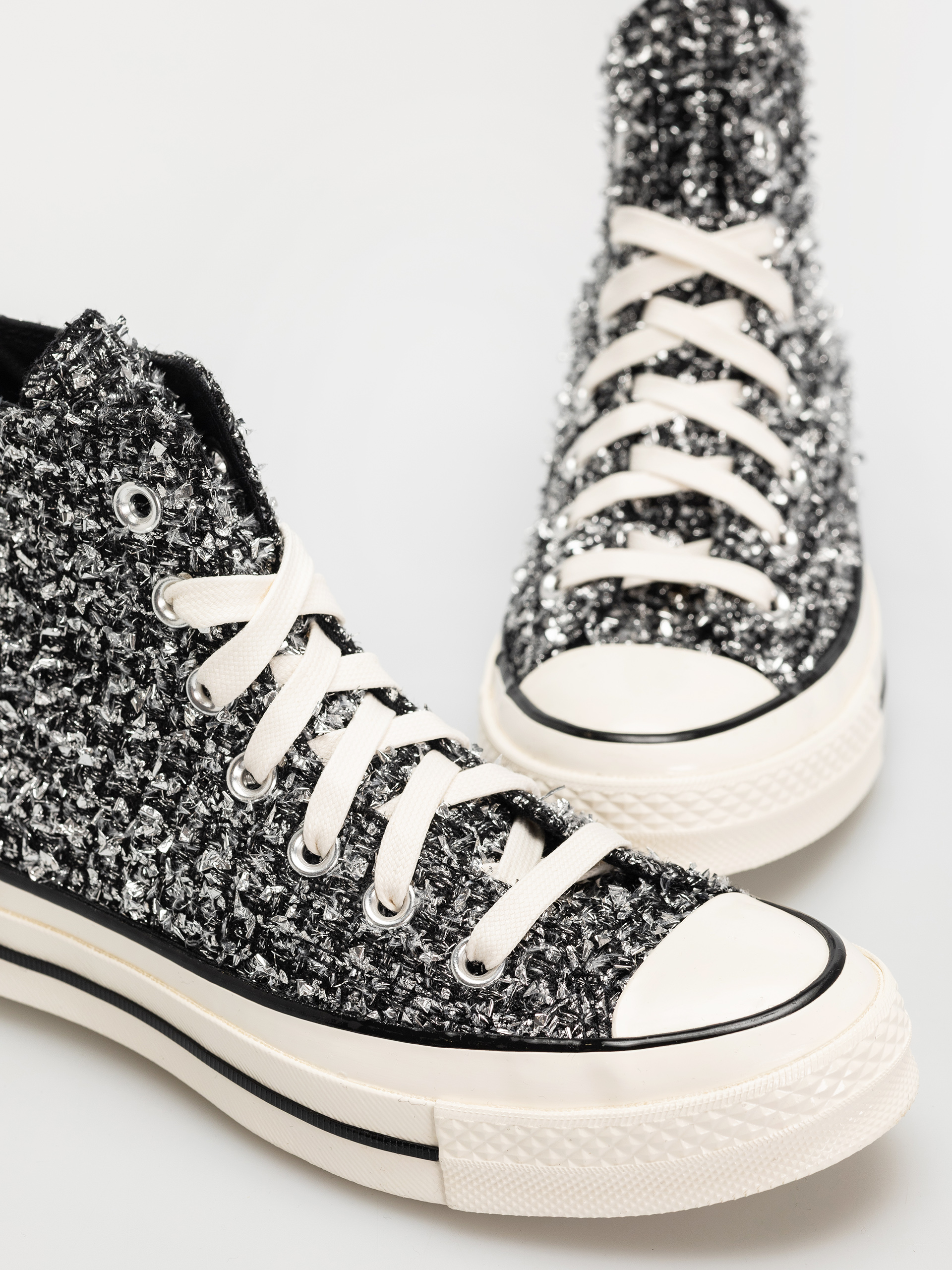 Teniși Converse Chuck 70 Hi (black/silver/egret)