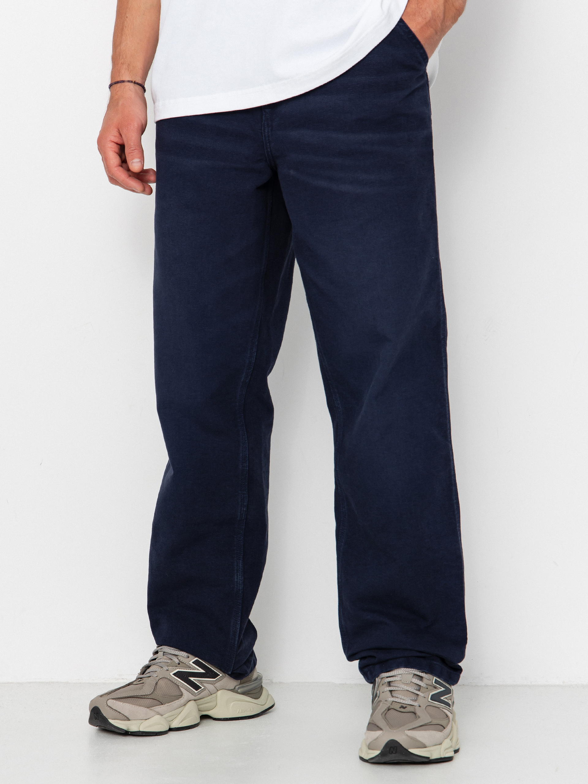 Pantaloni Carhartt WIP Simple (dark navy/stone canvas)