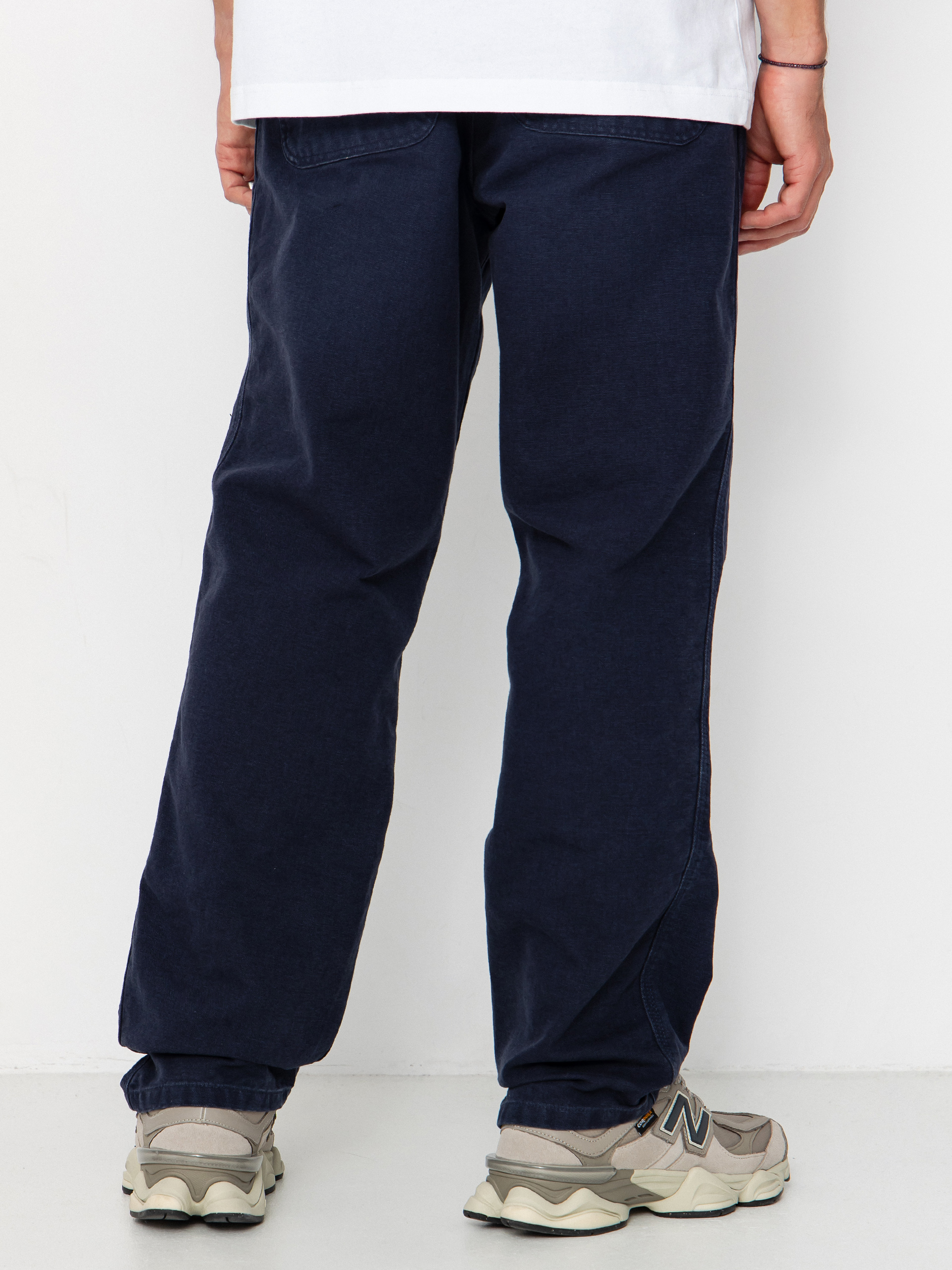 Pantaloni Carhartt WIP Simple (dark navy/stone canvas)
