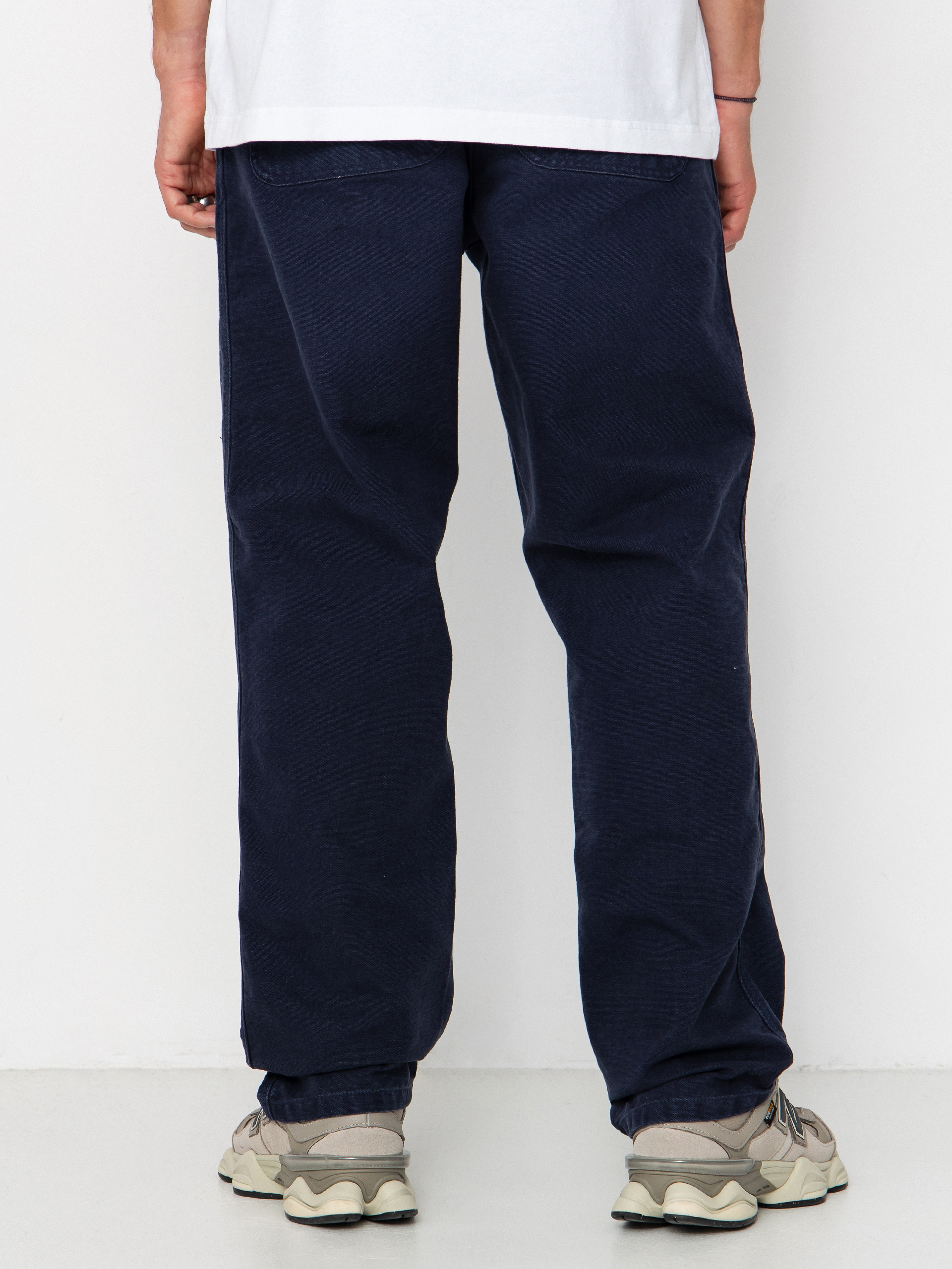 Pantaloni Carhartt WIP Simple (dark navy/stone canvas)