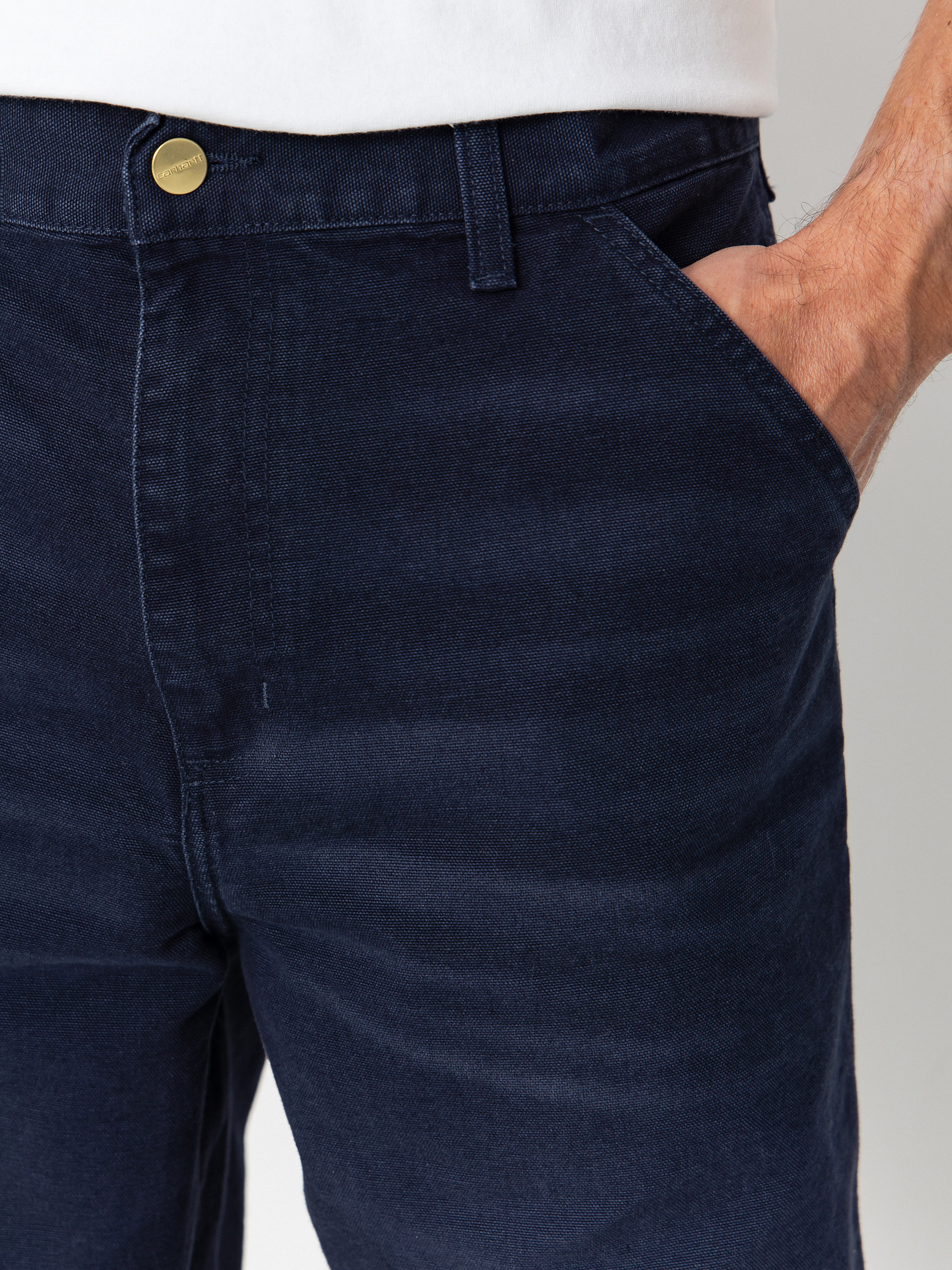Pantaloni Carhartt WIP Simple (dark navy/stone canvas)