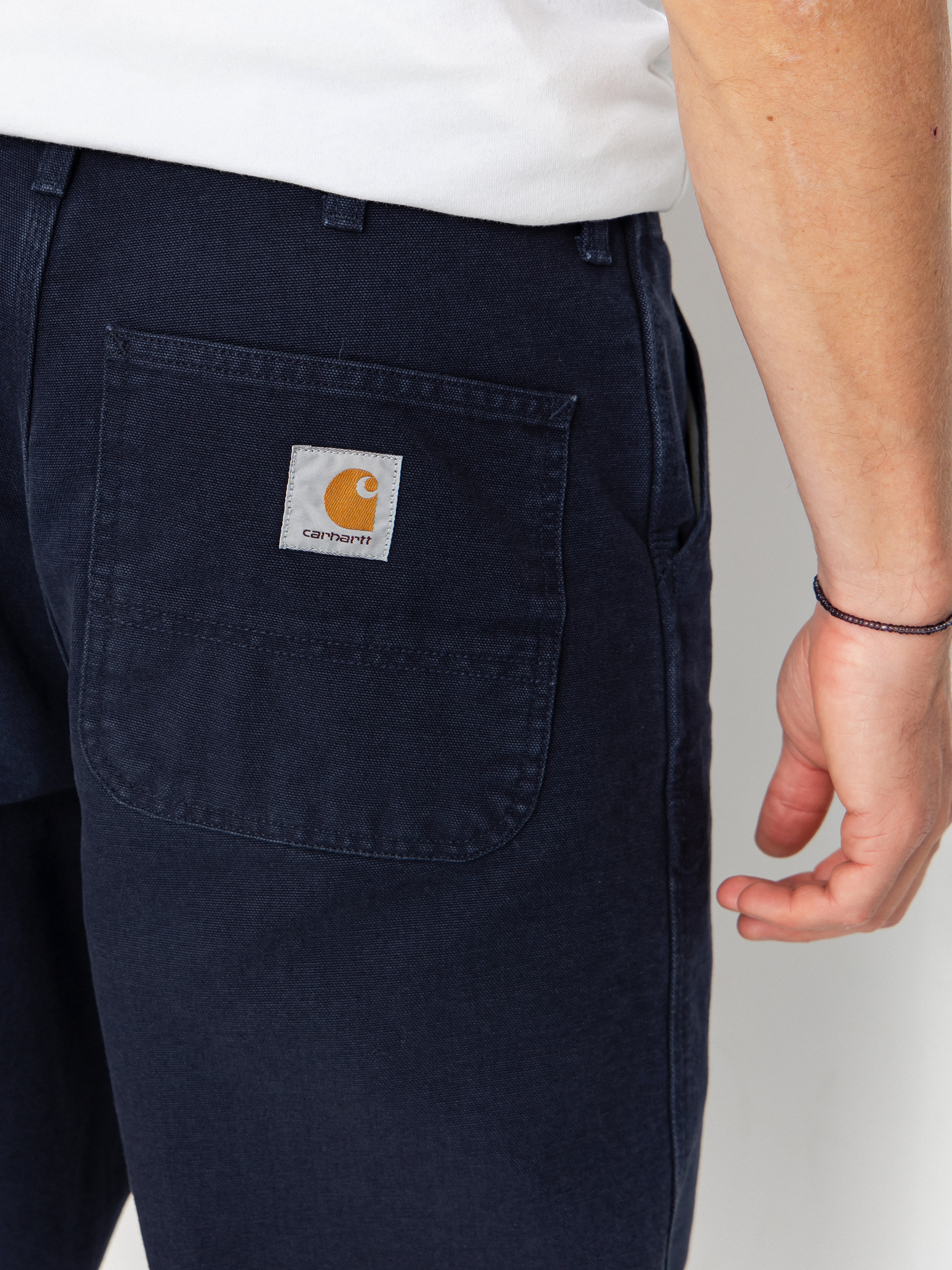 Pantaloni Carhartt WIP Simple (dark navy/stone canvas)