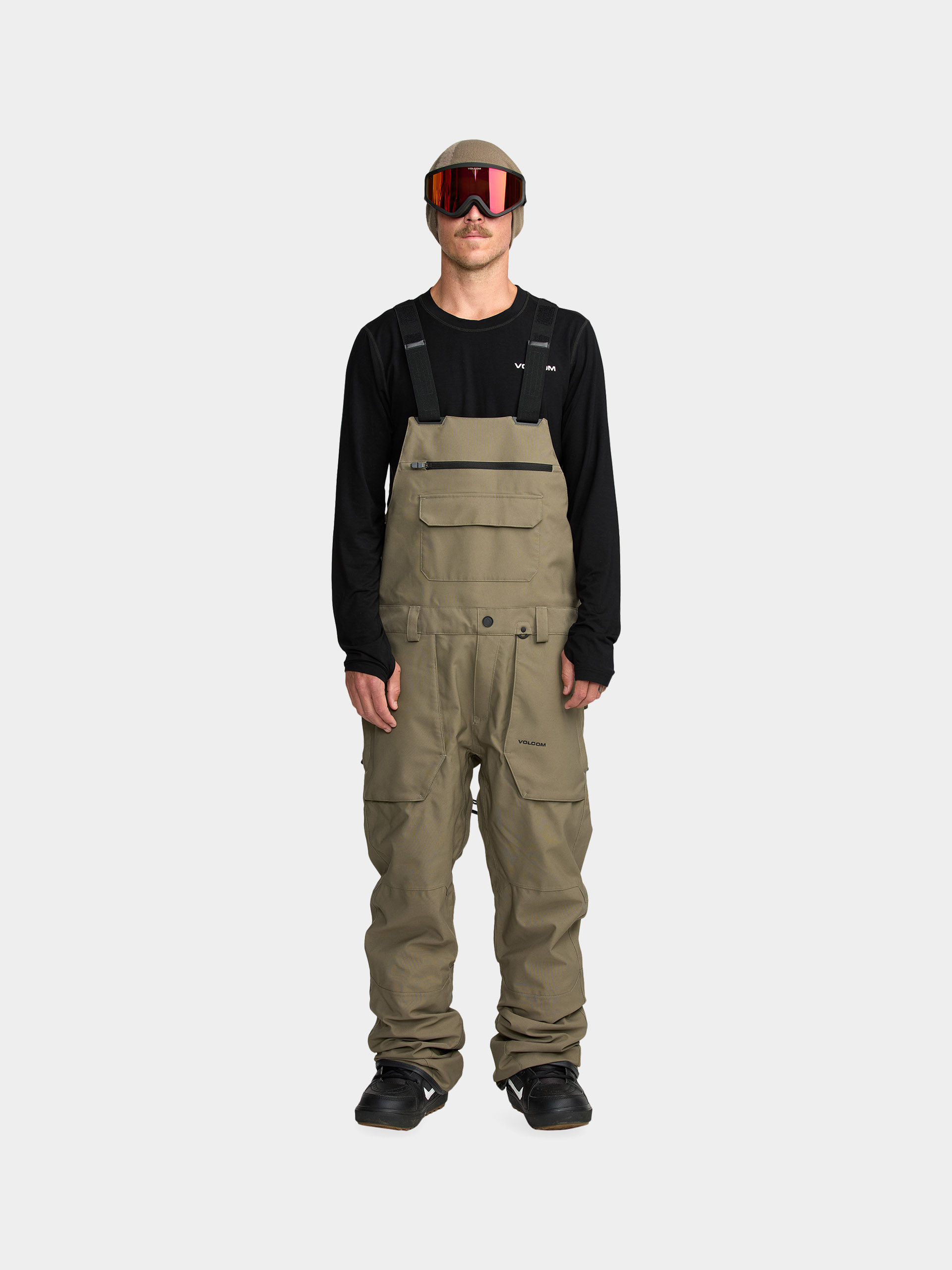 Pantaloni pentru snowboard Volcom Roan Bib Overall (military)