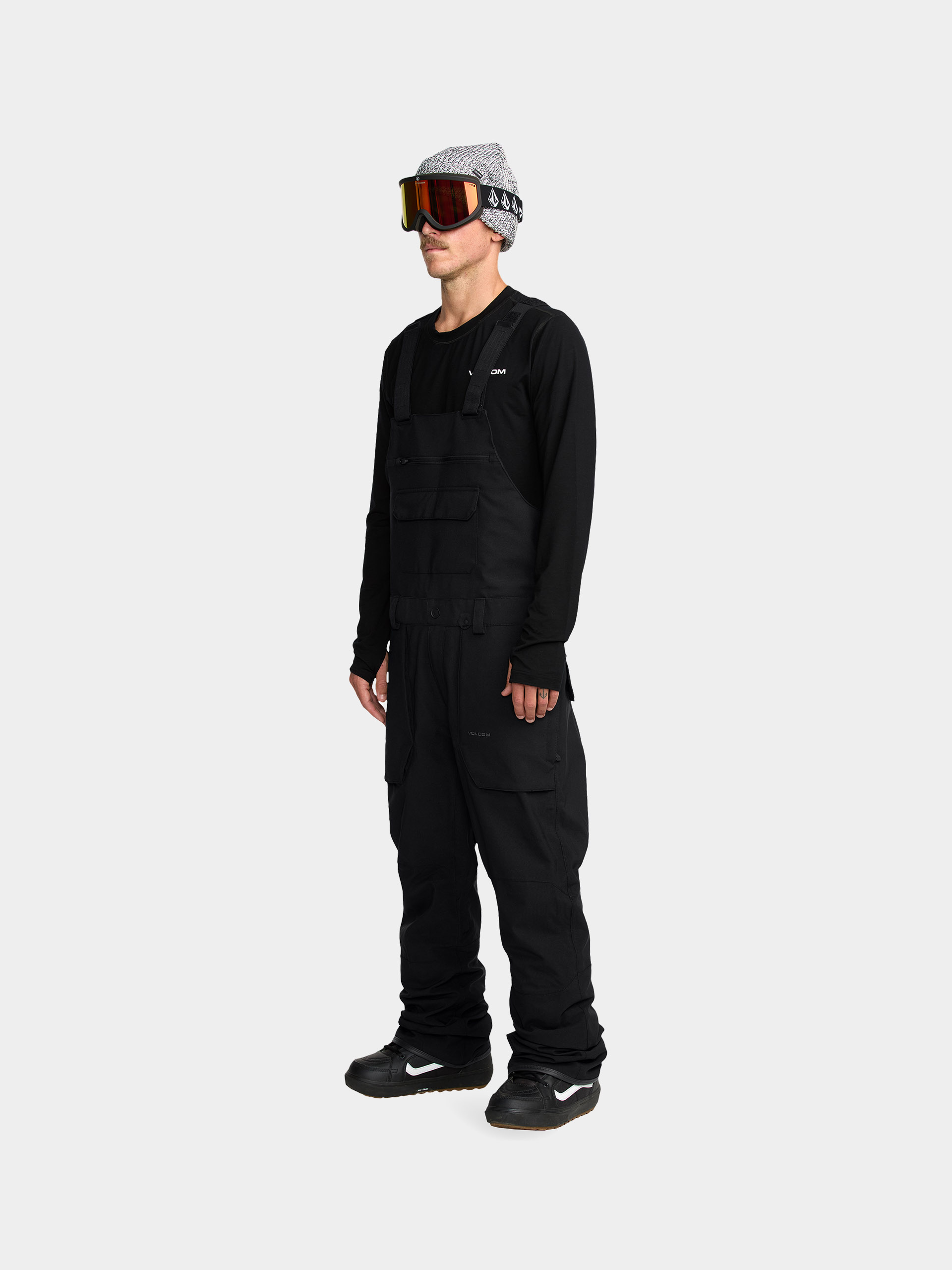 Pentru bărbați Pantaloni pentru snowboard Volcom Roan Bib Overall (black)