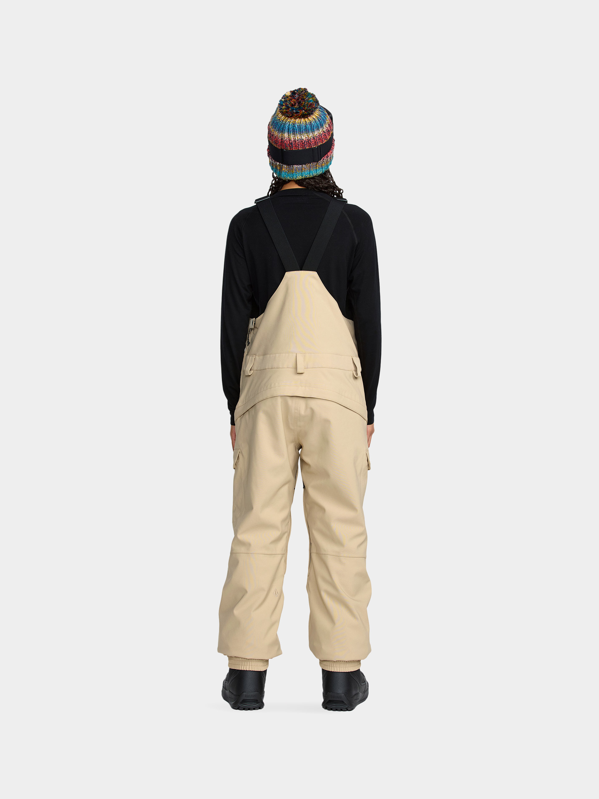 Pentru femei Pantaloni pentru snowboard Volcom Creston 3D Stretch Bib Overall (oatmeal)
