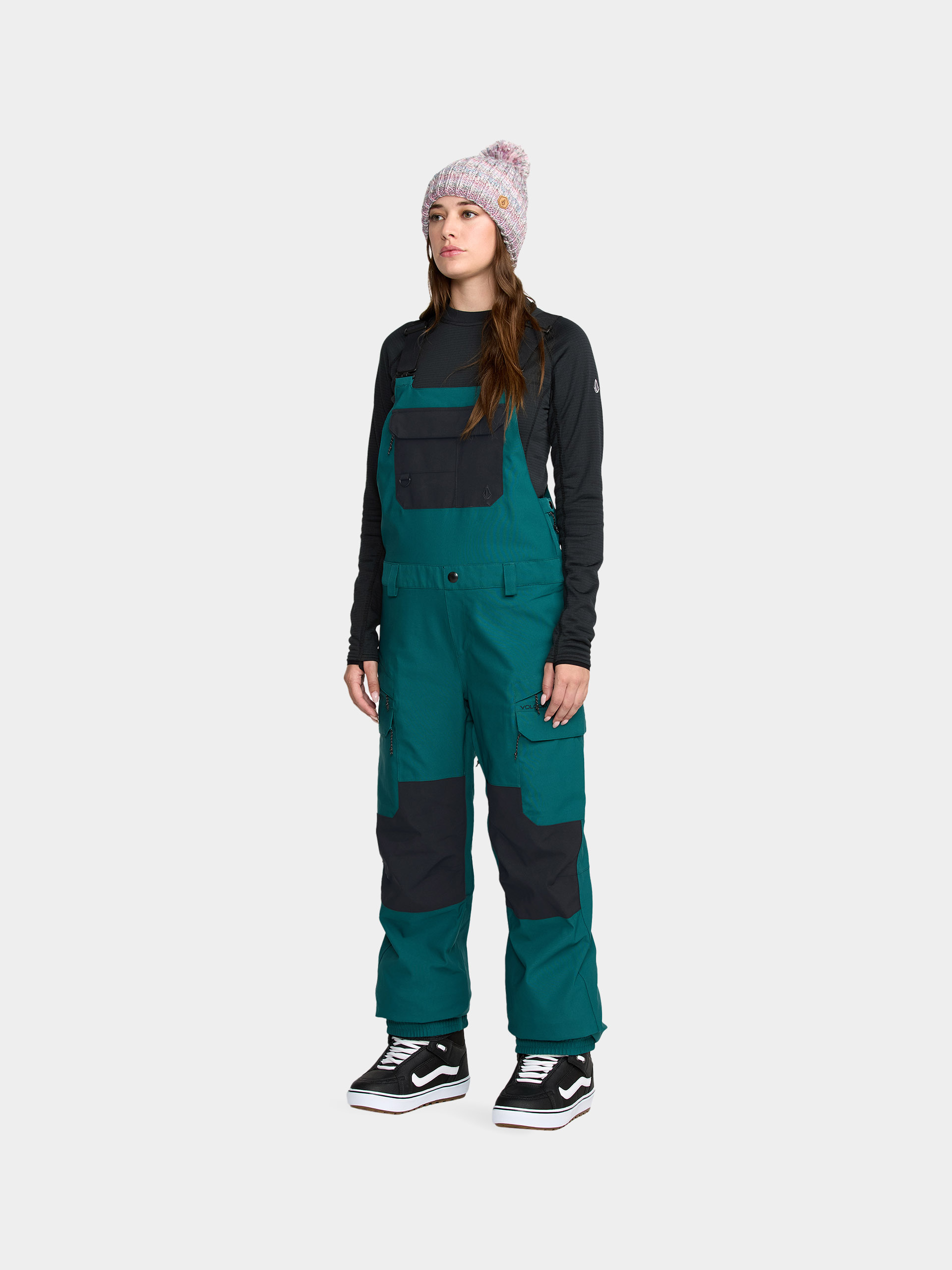Pentru femei Pantaloni pentru snowboard Volcom Creston 3D Stretch Bib Overall (atlantic deep)