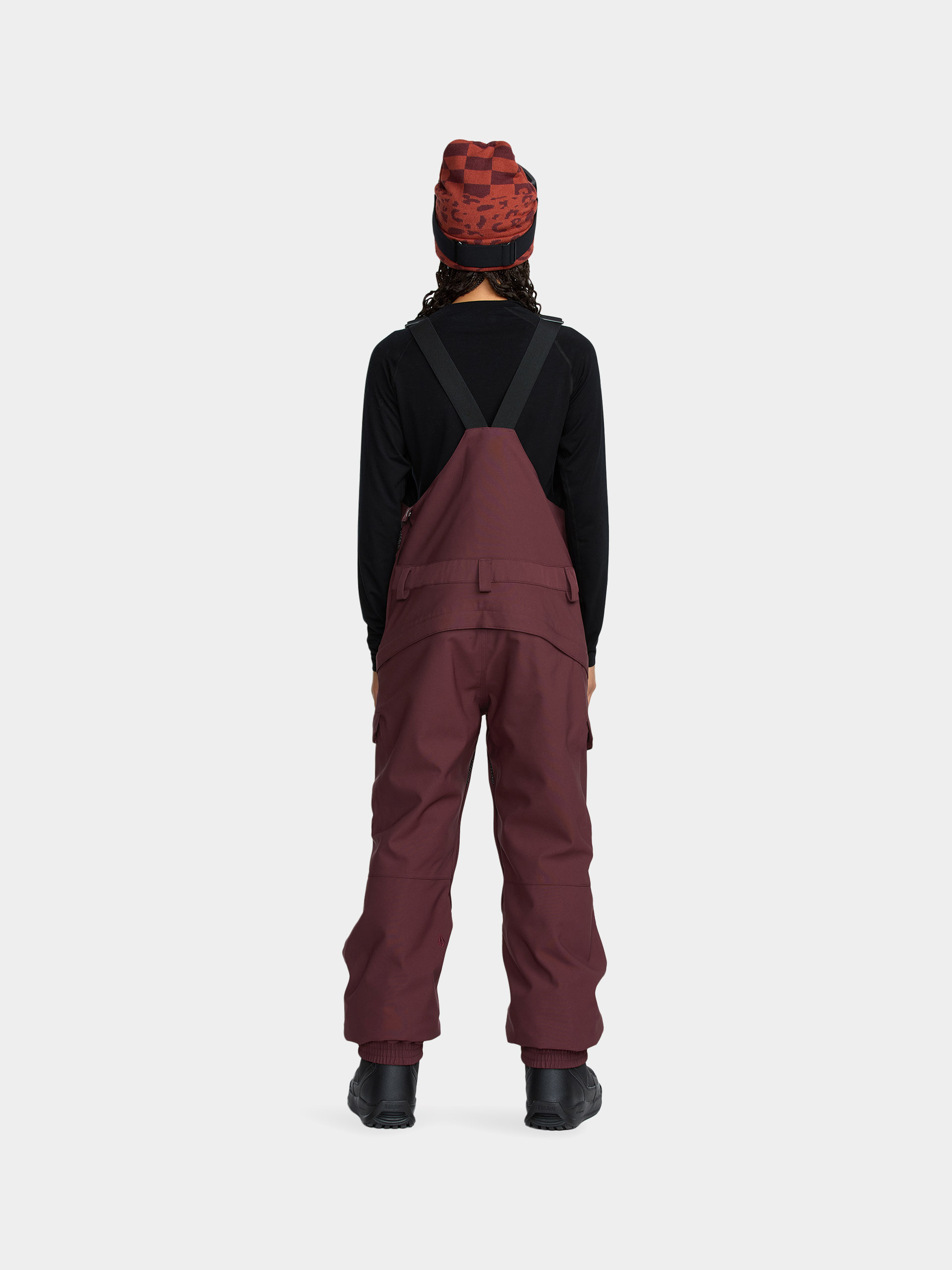 Pentru femei Pantaloni pentru snowboard Volcom Creston 3D Stretch Bib Overall (oxblood)