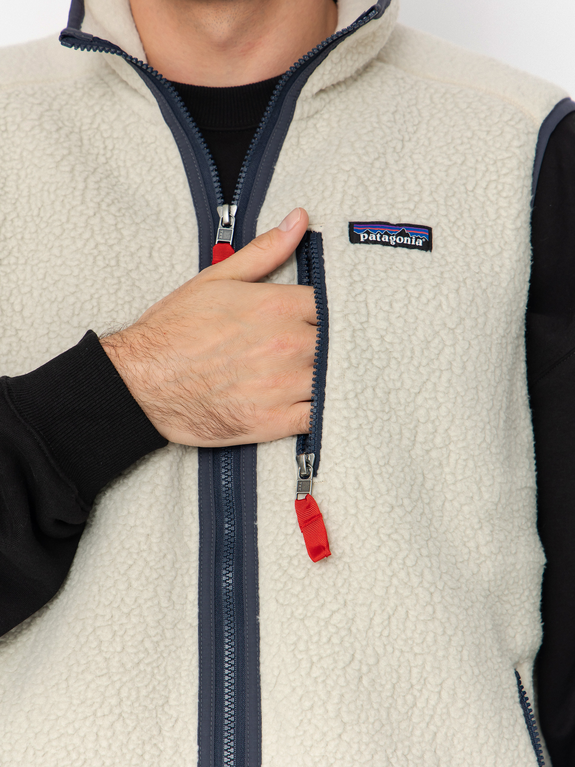 Vestă Patagonia Retro Pile (pelican w/smolder blue)