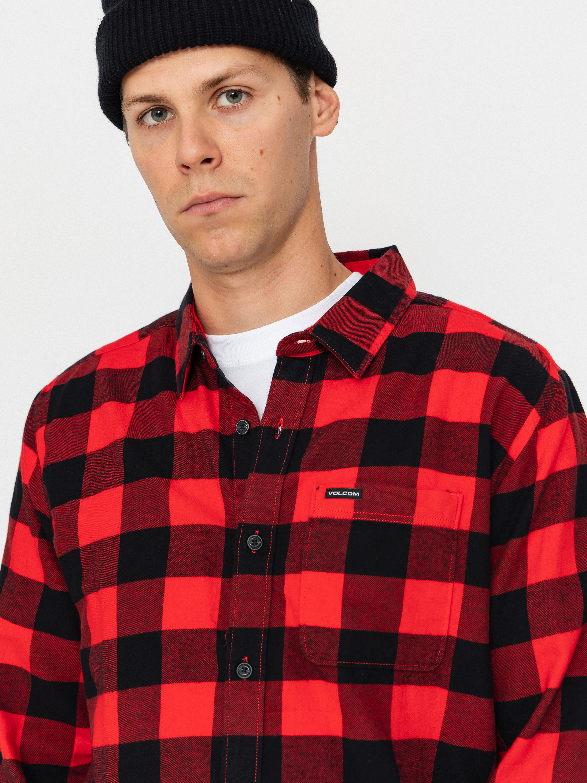 Cămașă Volcom Caden Plaid (lifeguard red)