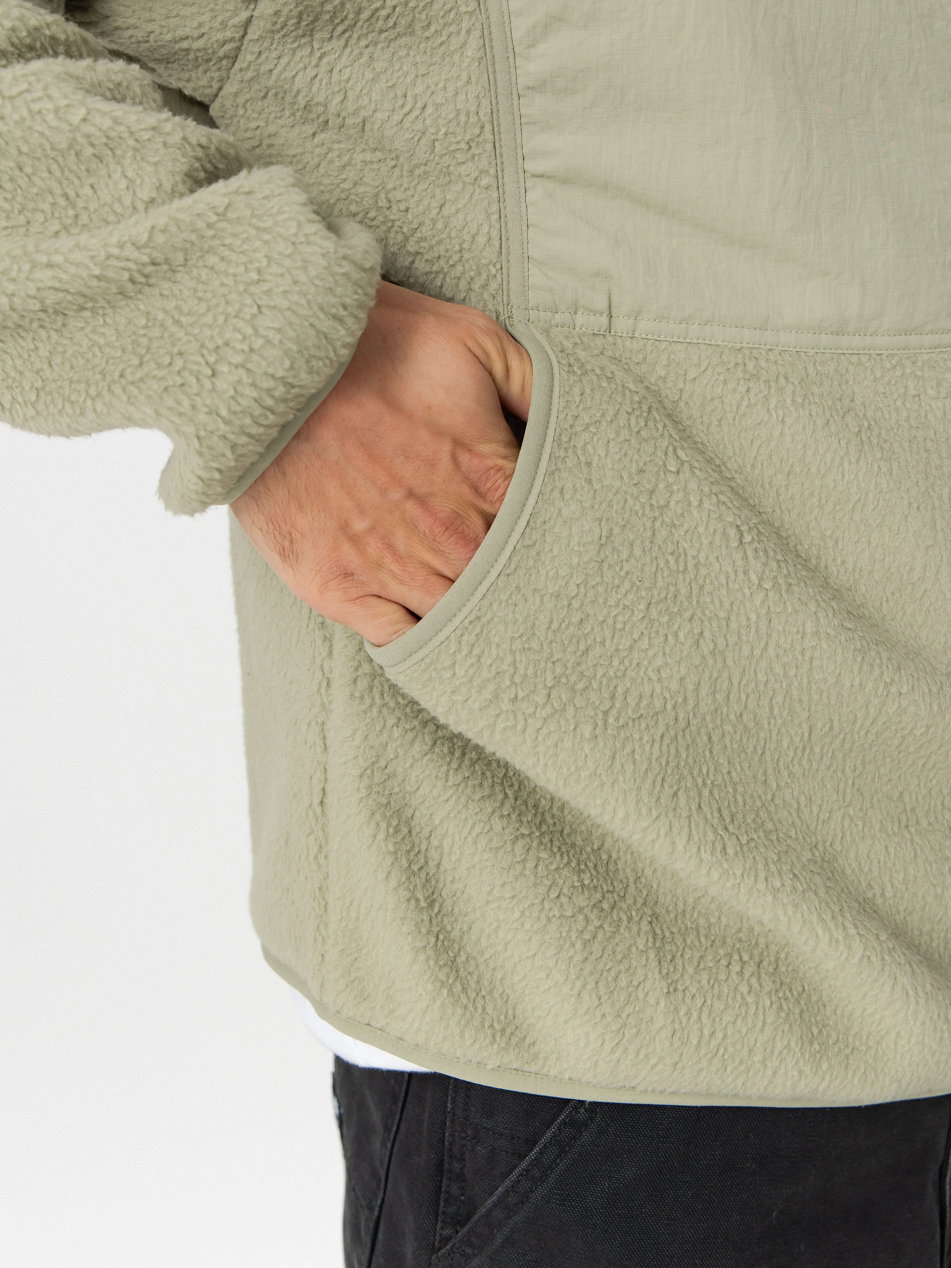 Hanorac cu glugă Volcom Nomaa Sherpa ZHD (green tea)