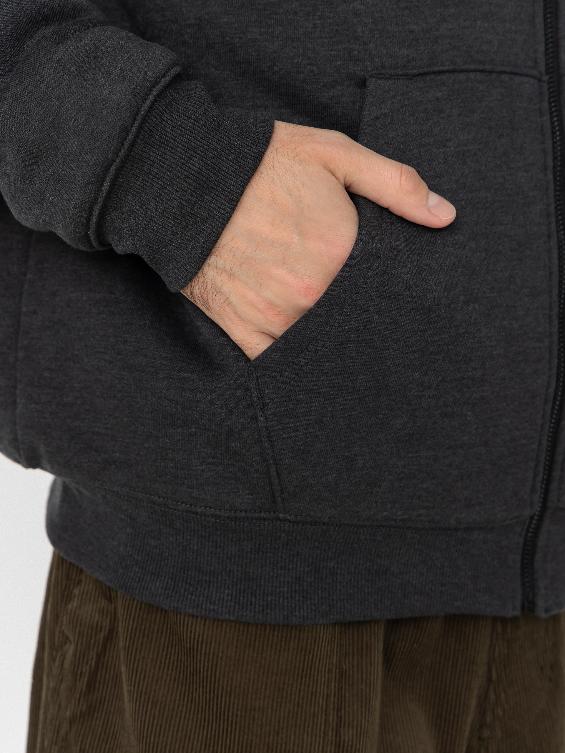 Hanorac cu glugă Volcom Single Stone ZHD (heather black)