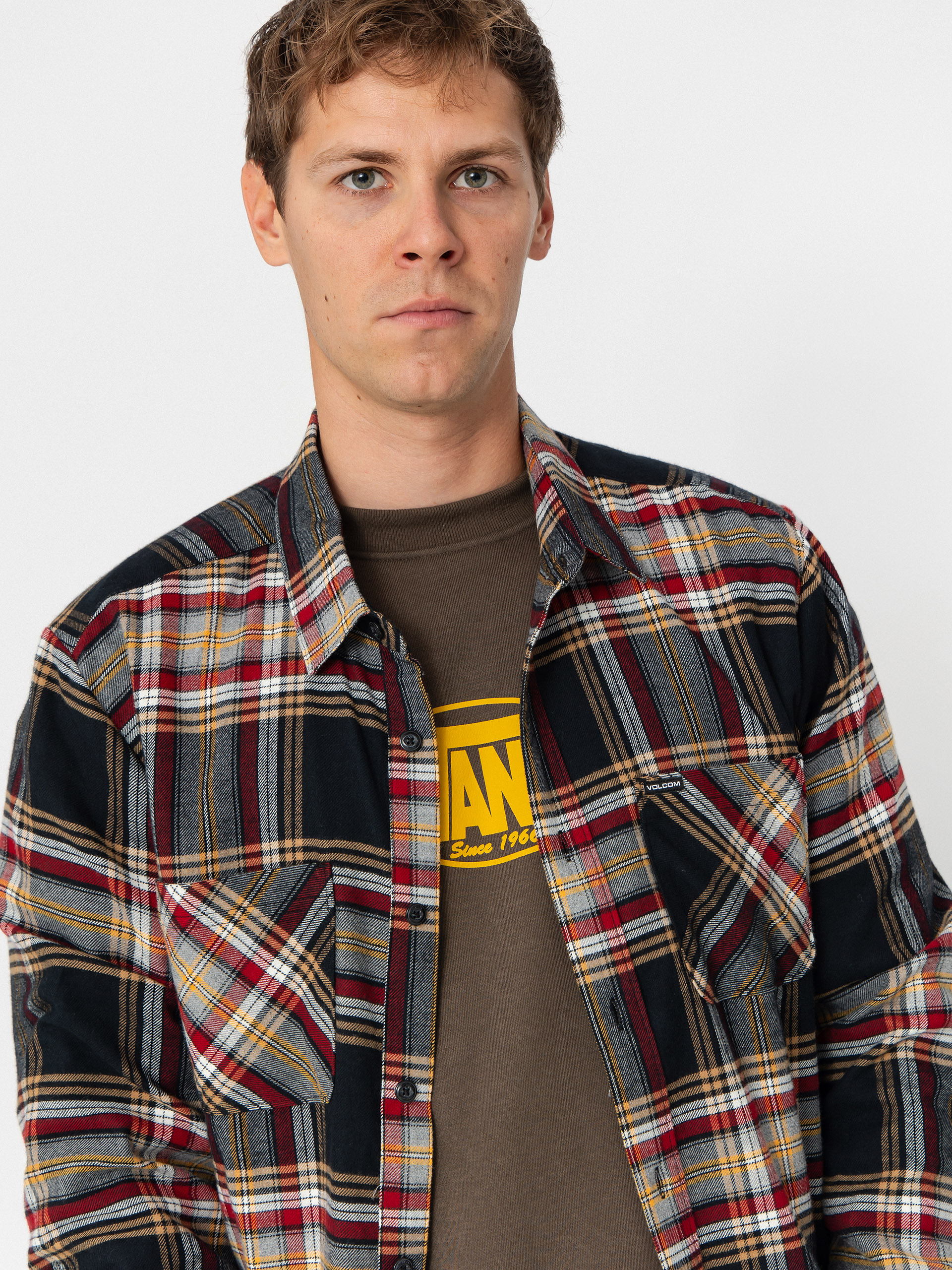 Cămașă Volcom Netastone Flannel (antique black)