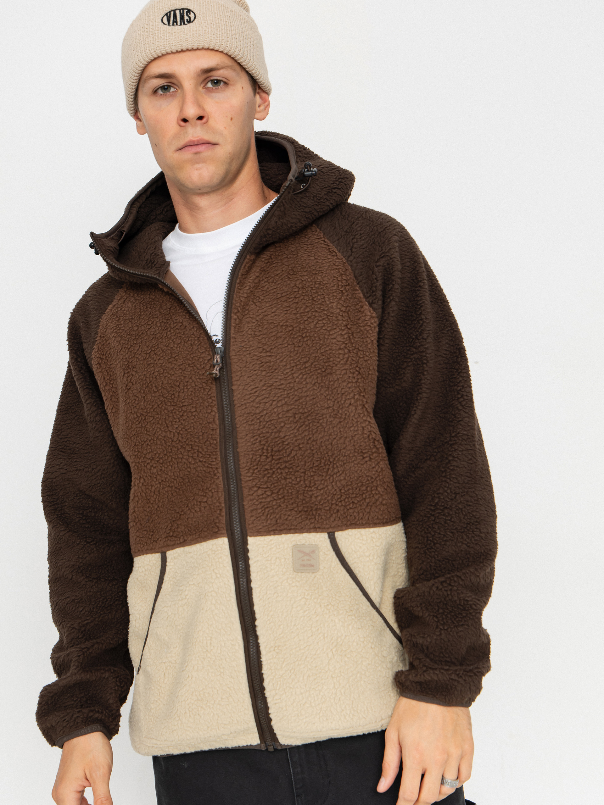Hanorac din fleece Iriedaily Quentin Fleece (dark coffee)