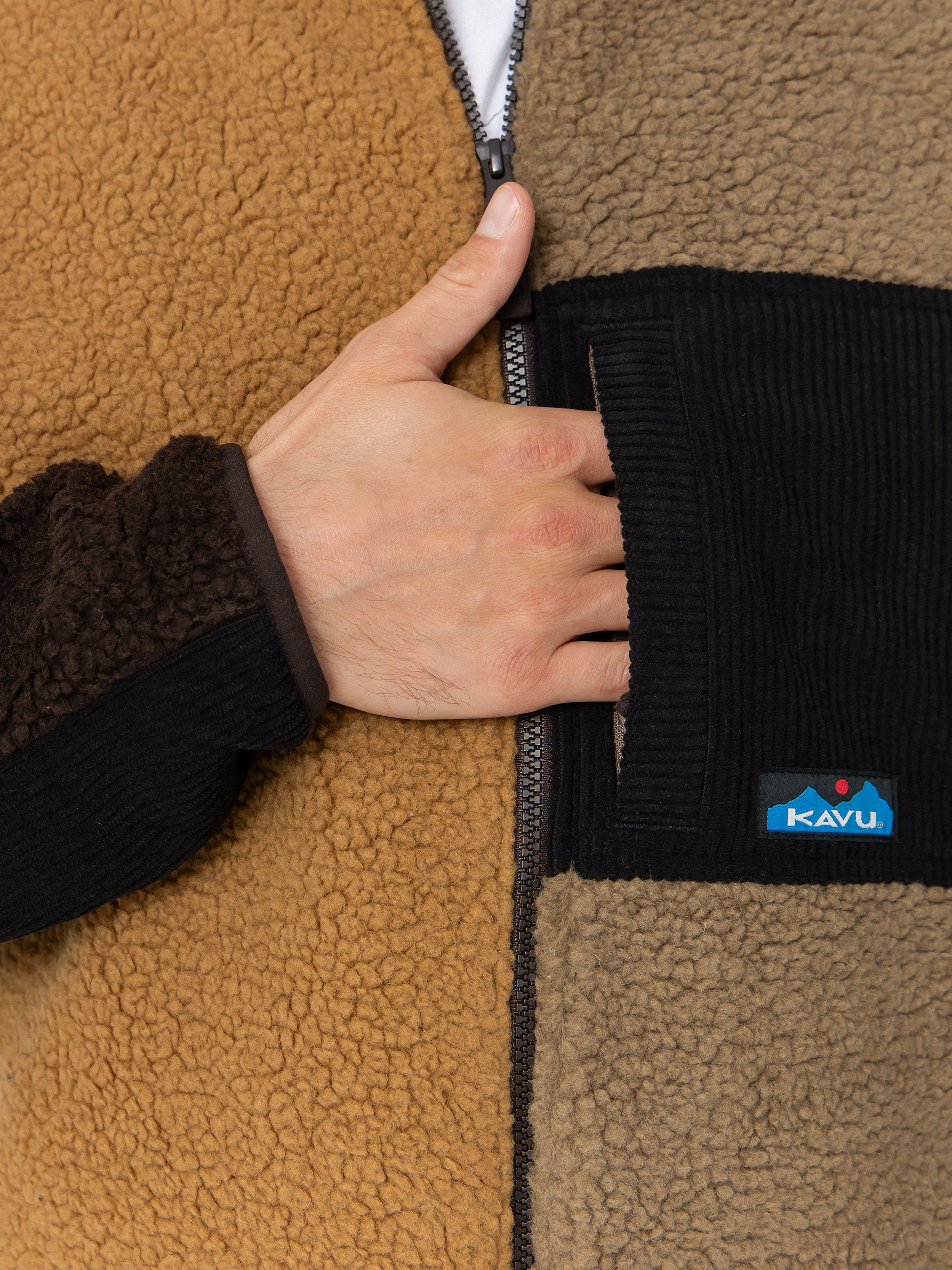 Pentru bărbați Hanorac din fleece Kavu Wayside (wild wood block)