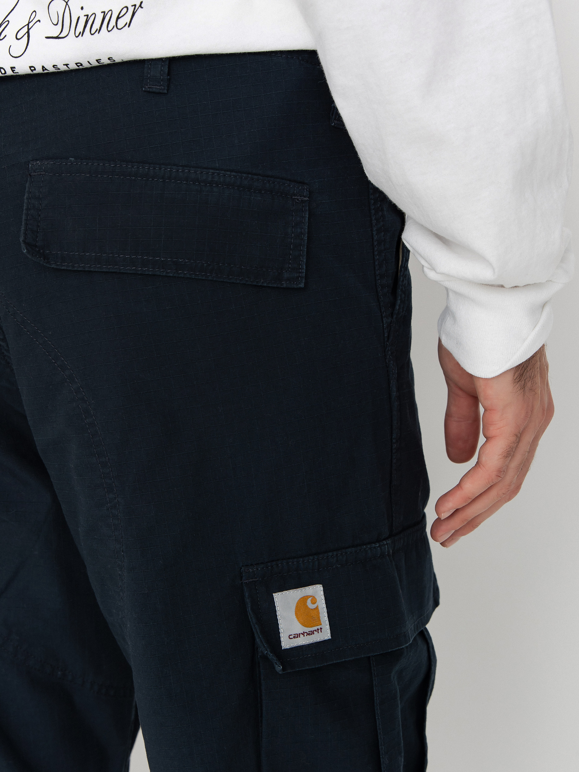 Pantaloni Carhartt WIP Regular Cargo (deep night/rinsed)
