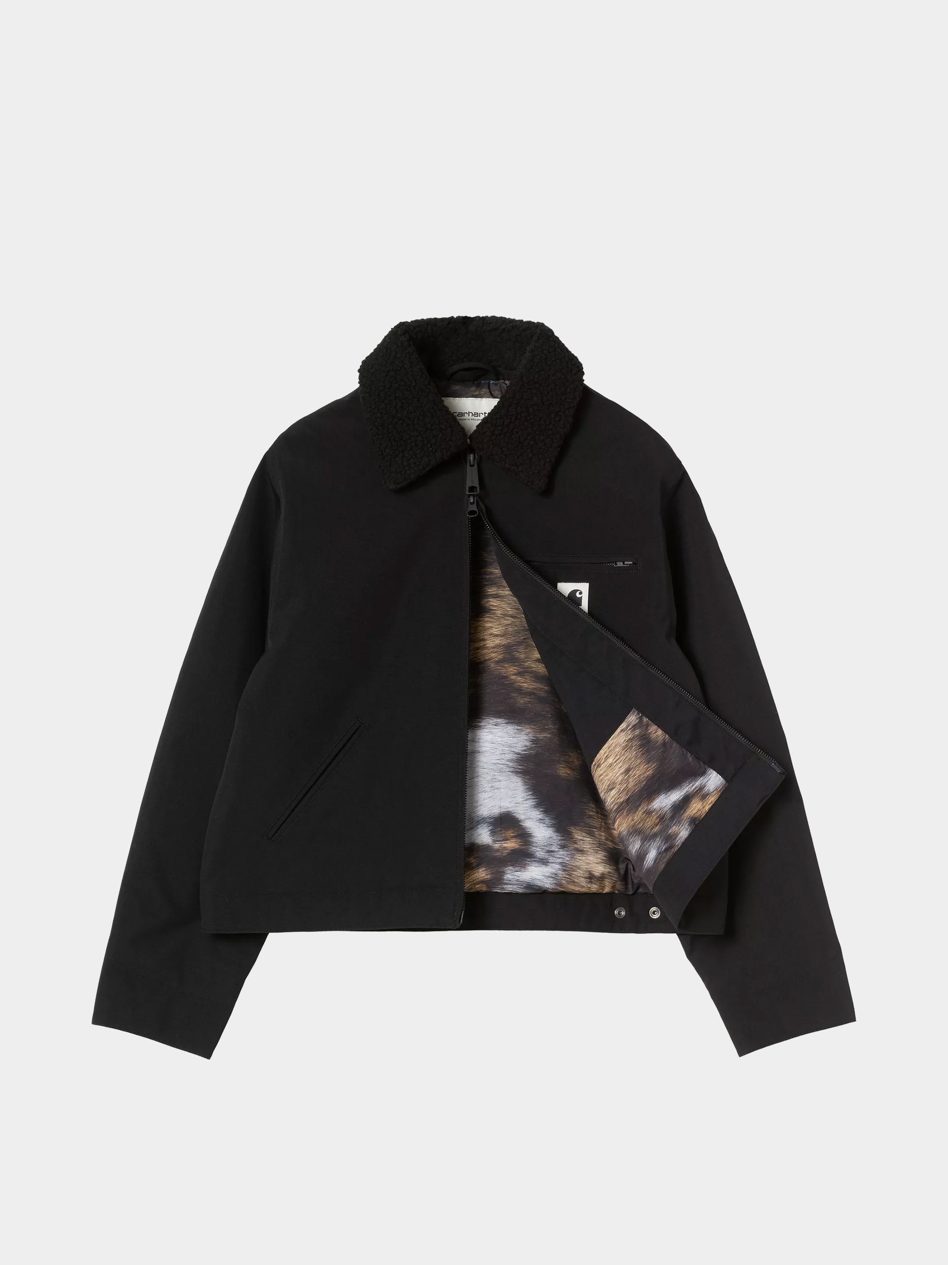 Geacă Carhartt WIP Newkirk Wmn (black/wild dog print)