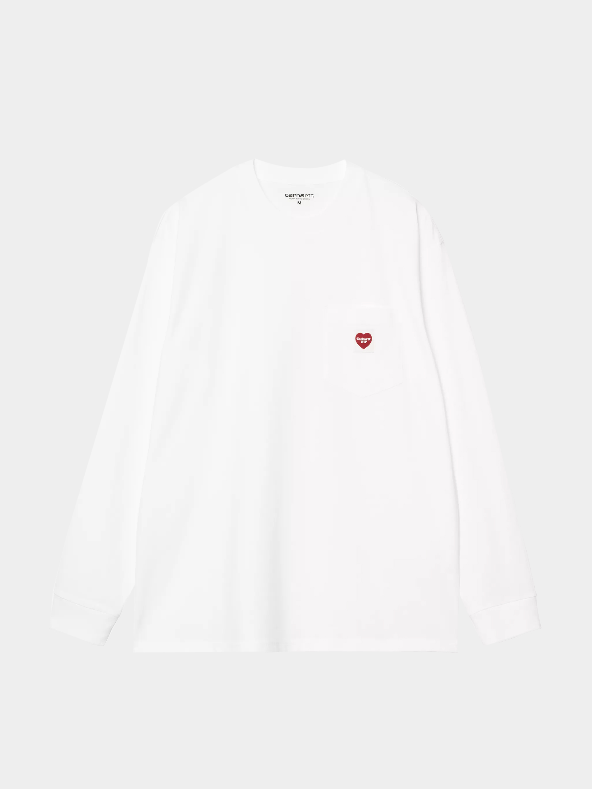 Longsleeve Carhartt WIP Pocket Heart (white/red)