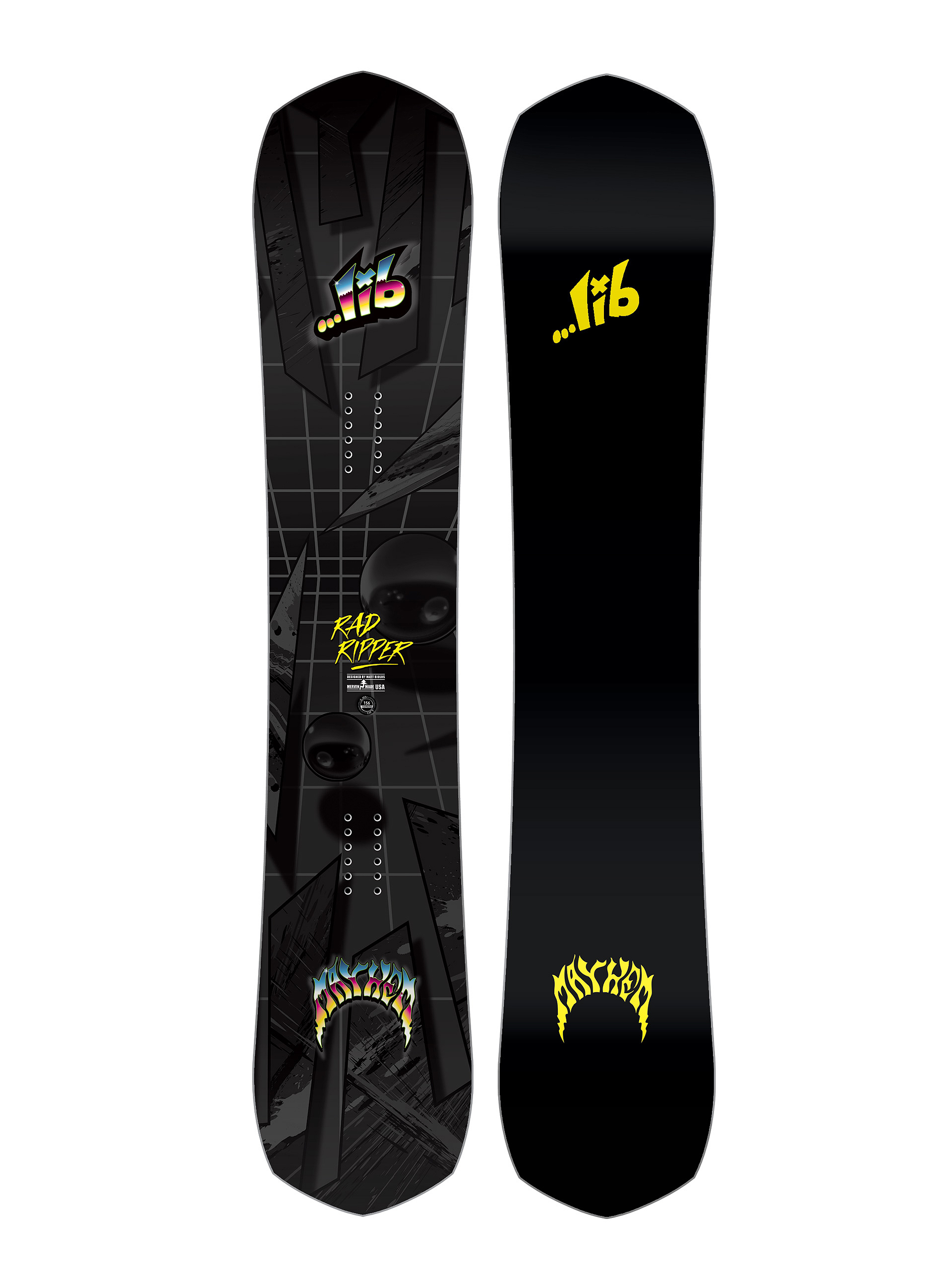 Snowboard Lib Tech Mayhem Rad Ripper (black/yellow)