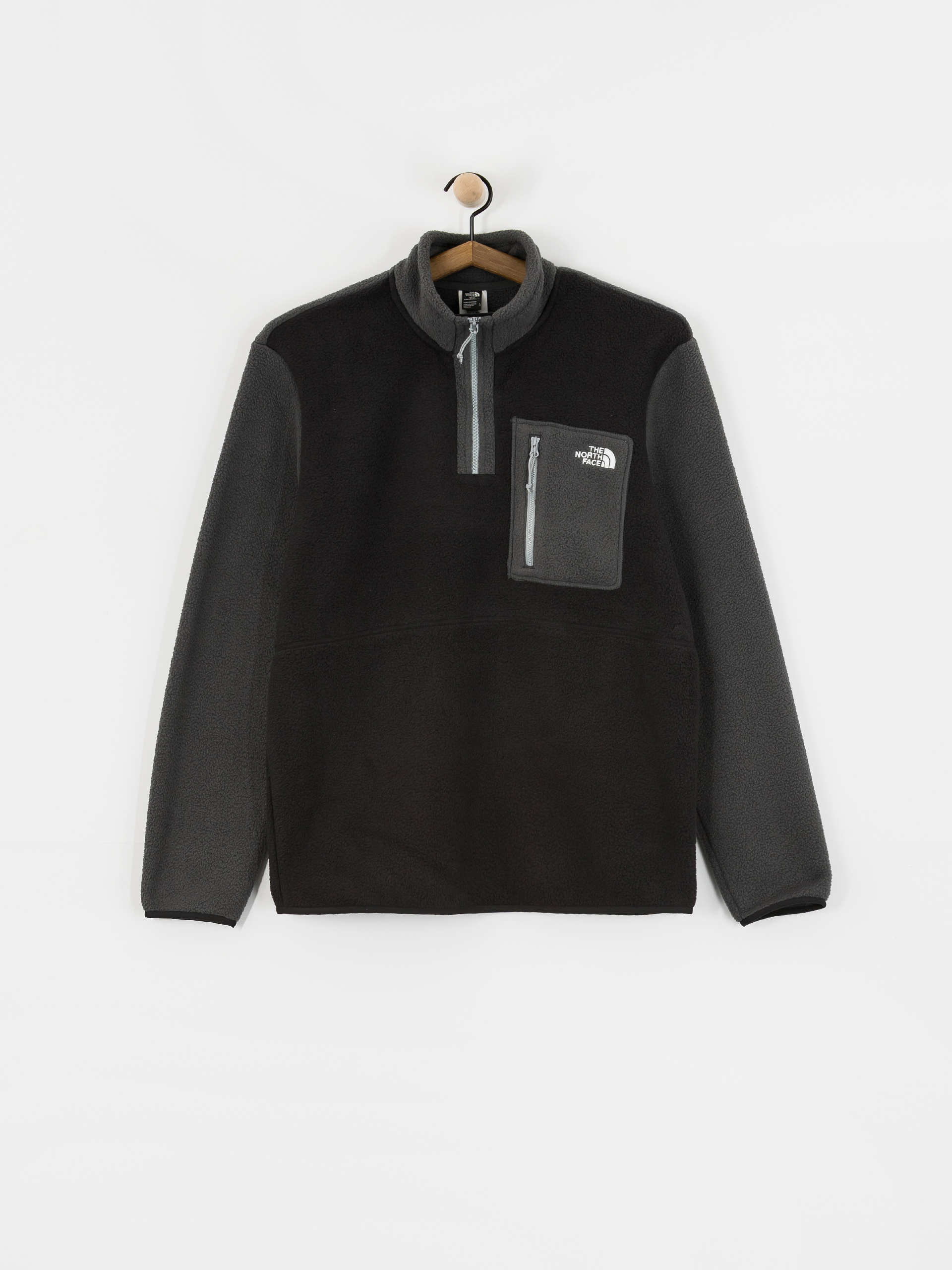Hanorac din fleece The North Face Yumiori 1/4 Zip (tnfblk/asphltgry/mnmntgry)