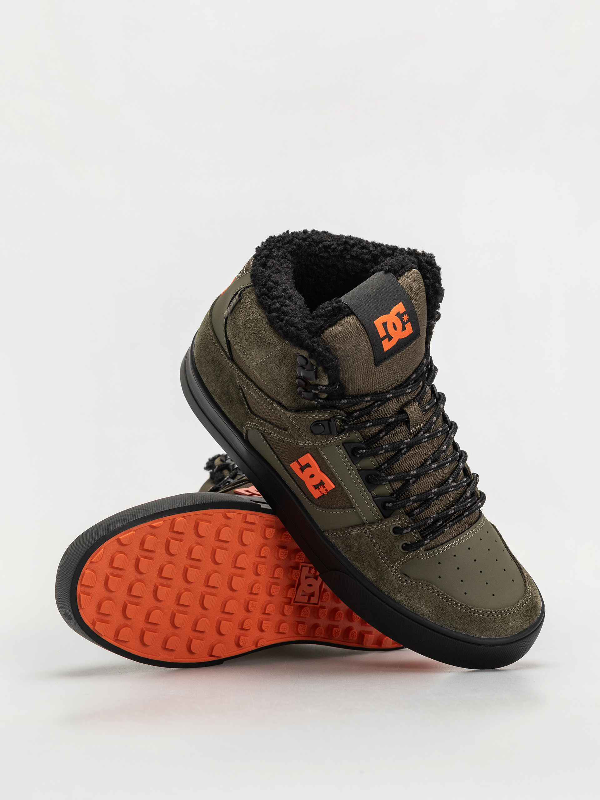 Pantofi DC Pure High Top Wc Wnt (olive/black)