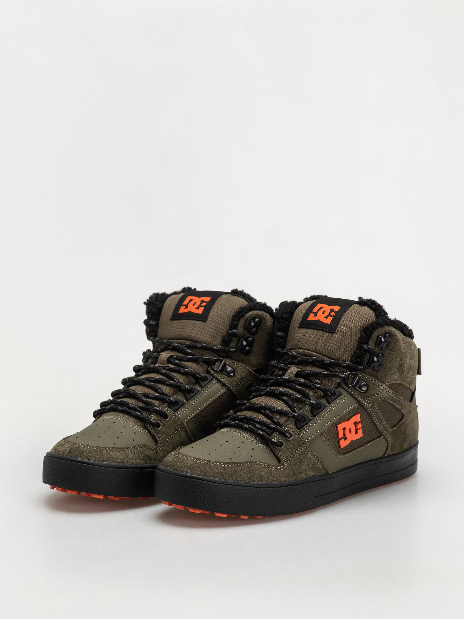 Pantofi DC Pure High Top Wc Wnt (olive/black)