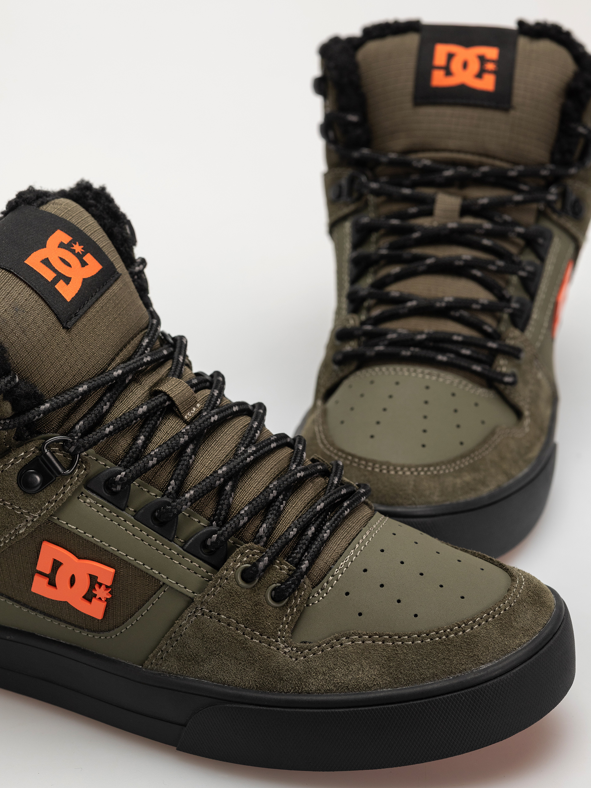 Pantofi DC Pure High Top Wc Wnt (olive/black)