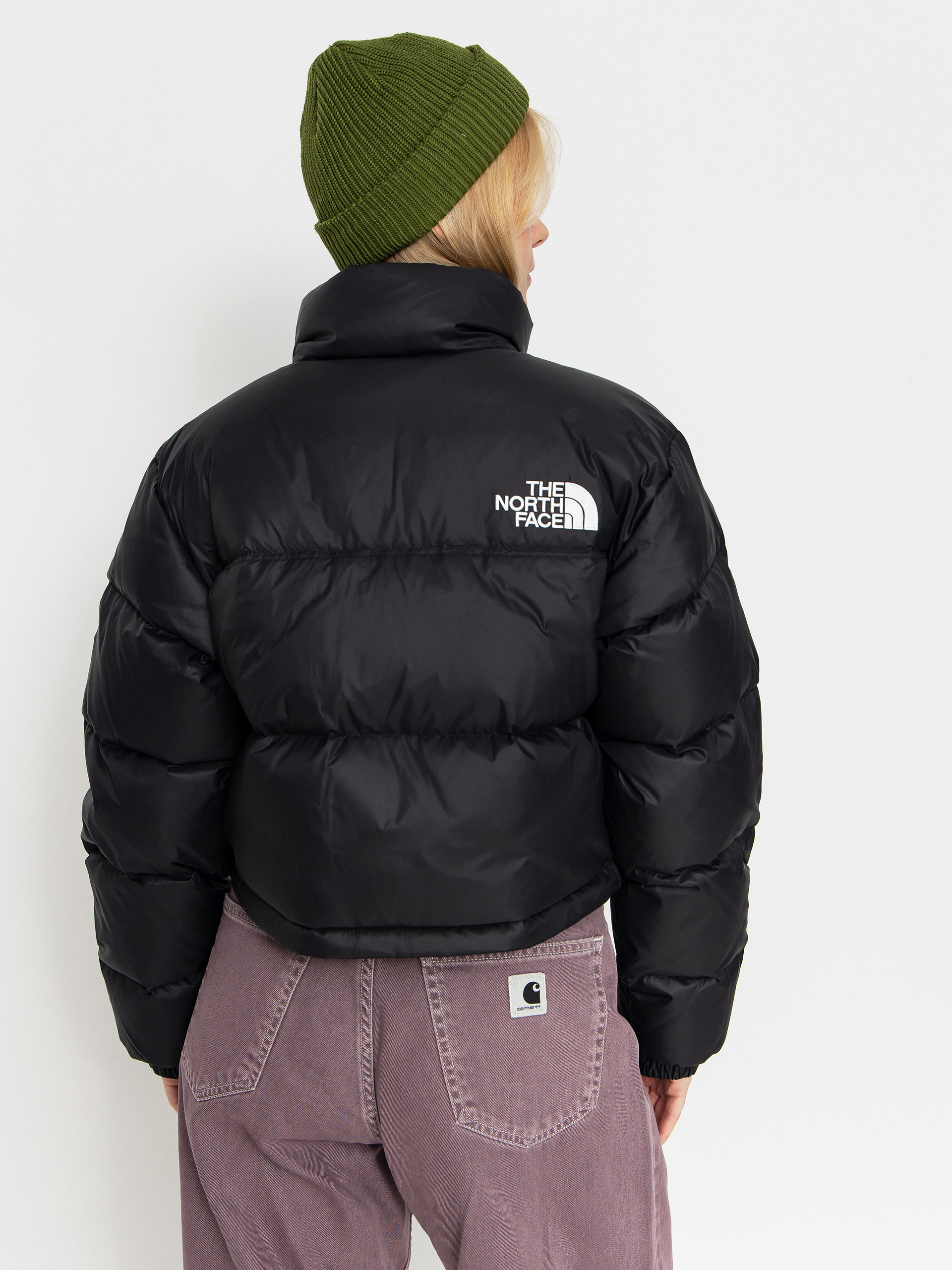 Geacă The North Face Nuptse Short Wmn - negru (tnf black/tnf black/r)
