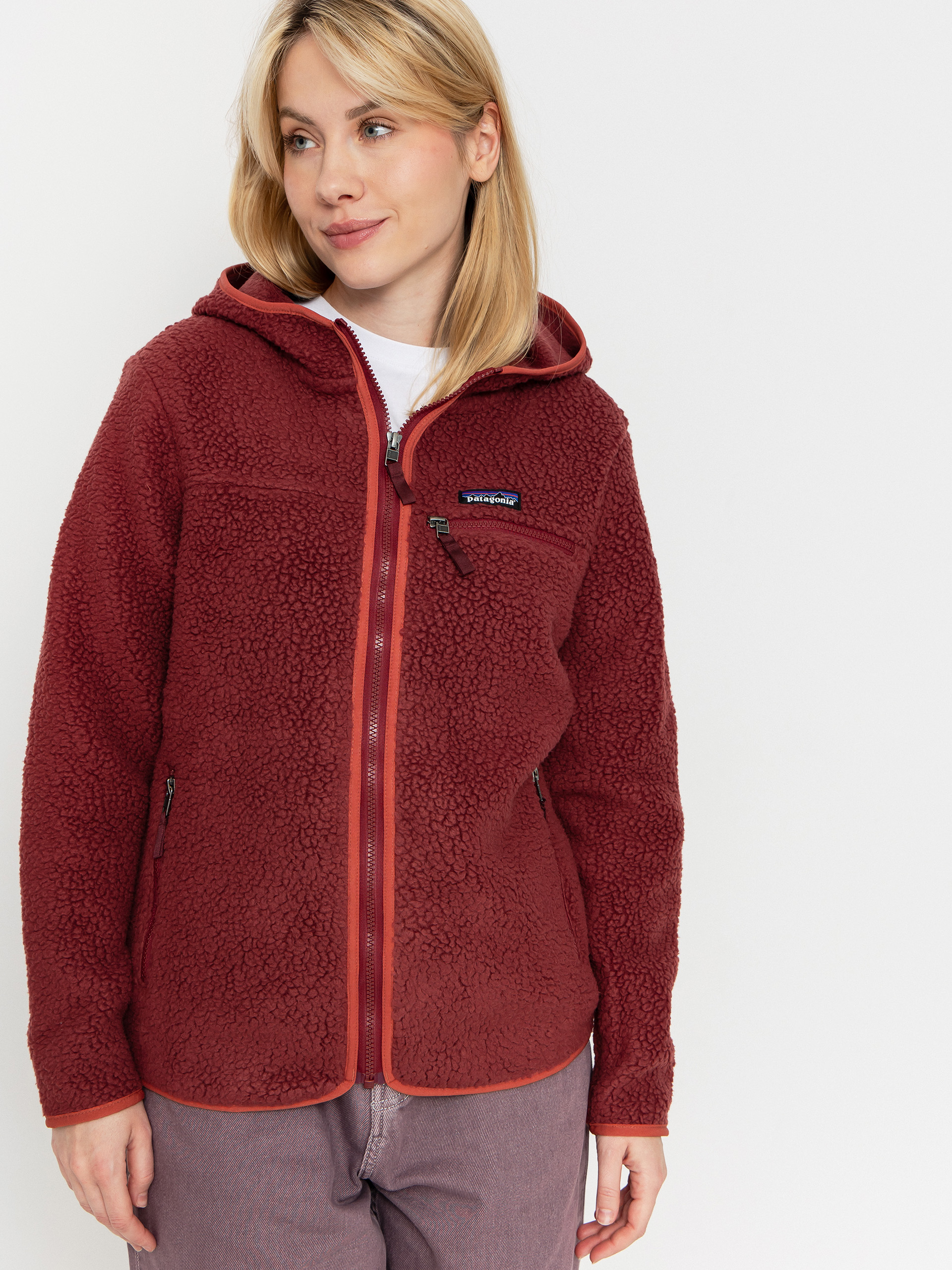 Hanorac din fleece Patagonia Retro Pile HD Wmn (sequoia red)