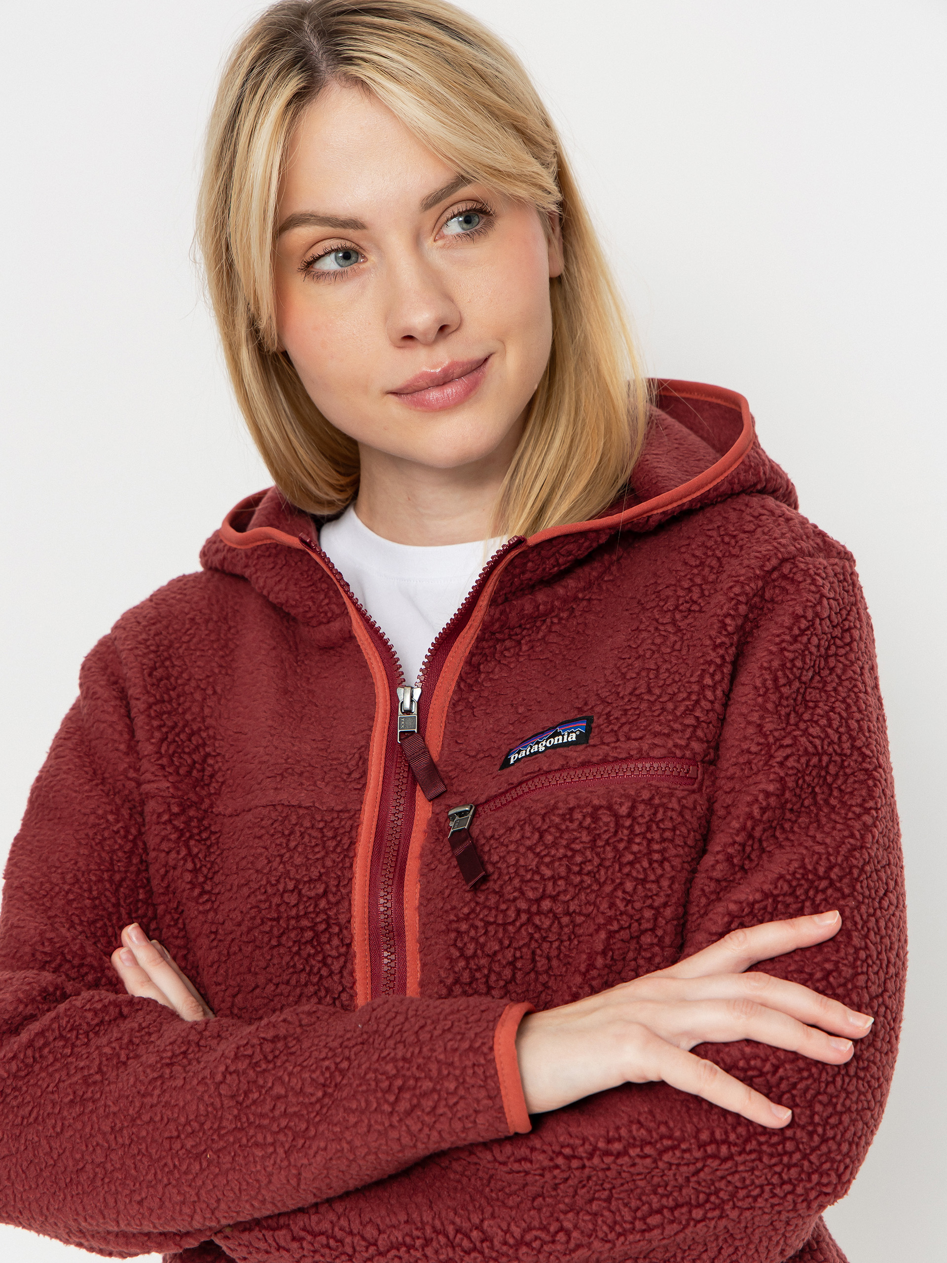 Pentru femei Hanorac din fleece Patagonia Retro Pile HD (sequoia red)