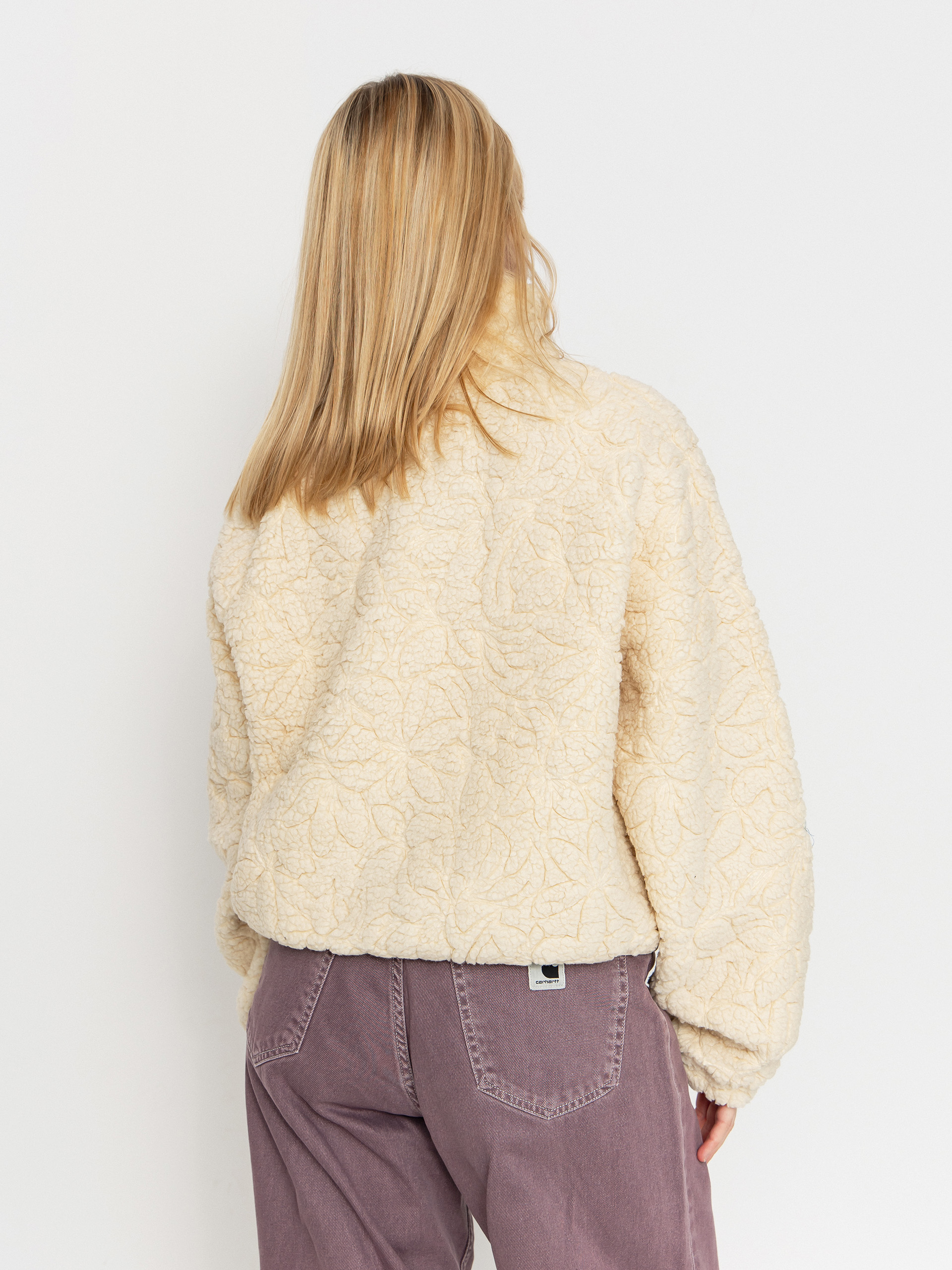 Pentru femei Hanorac din fleece Roxy Blurry Cloud (parchment)