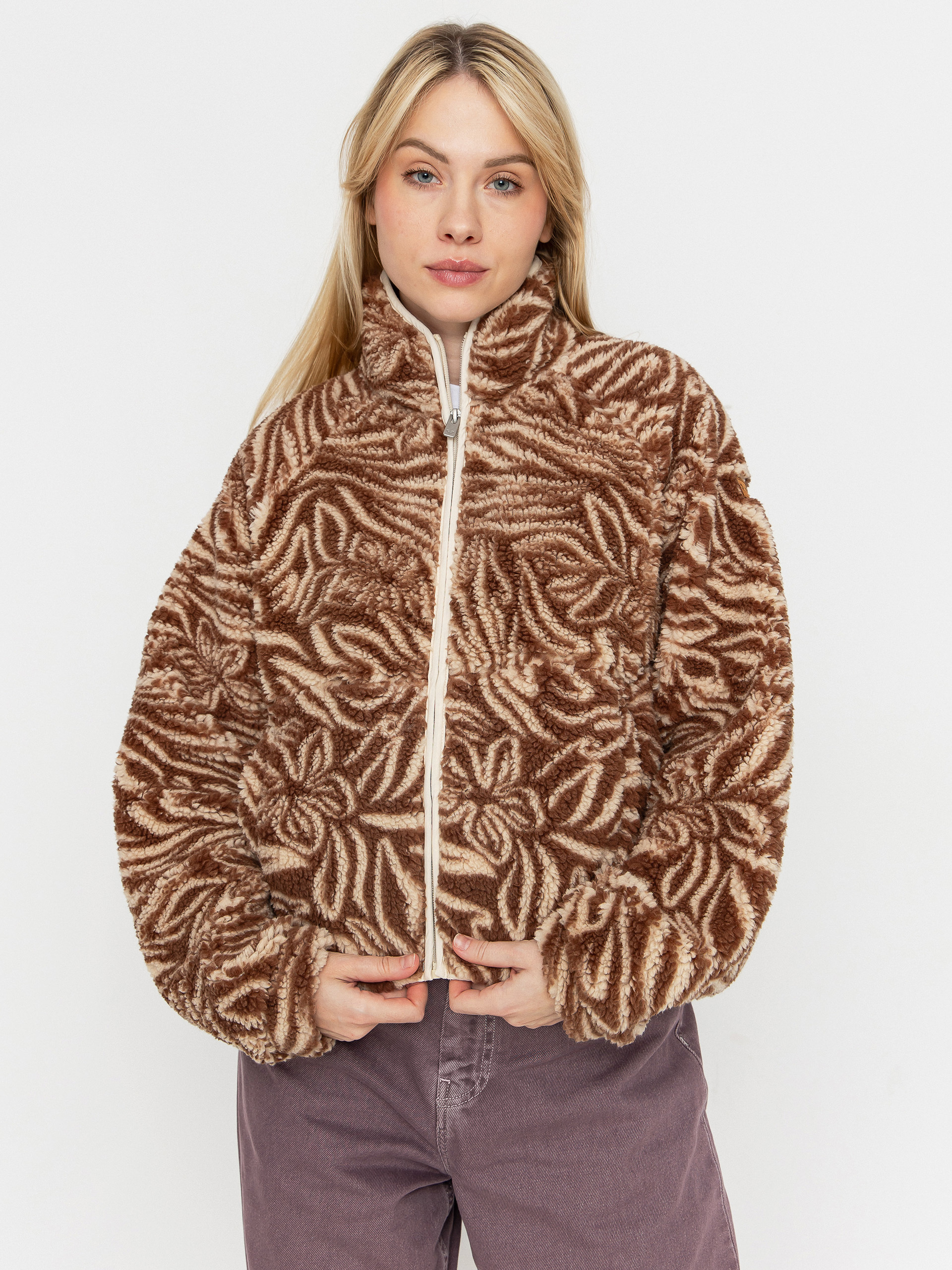 Hanorac din fleece Roxy Blurry Cloud Print Wmn