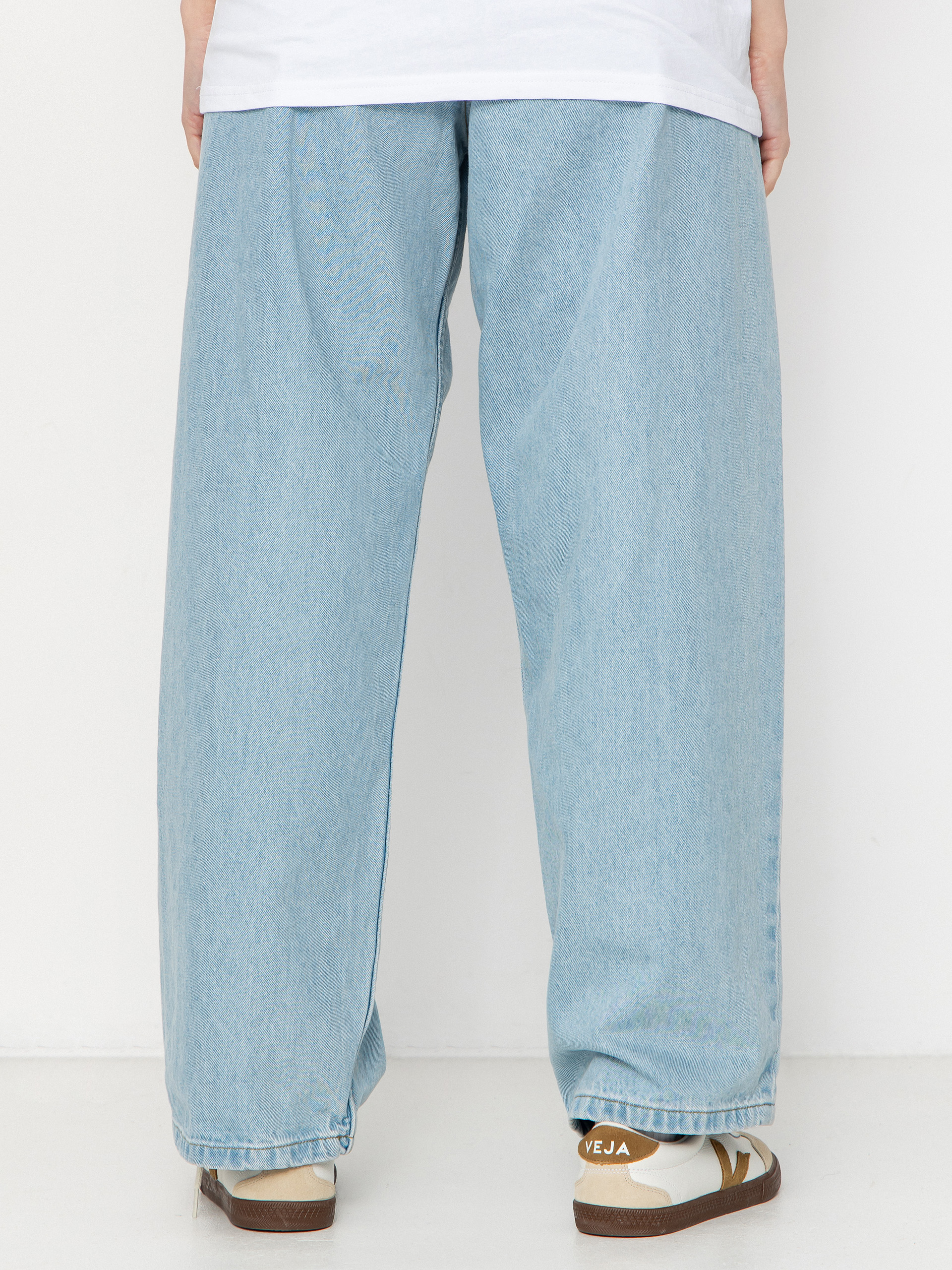 Pantaloni Carhartt WIP Brandon Wmn (blue/heavy stone bleached)