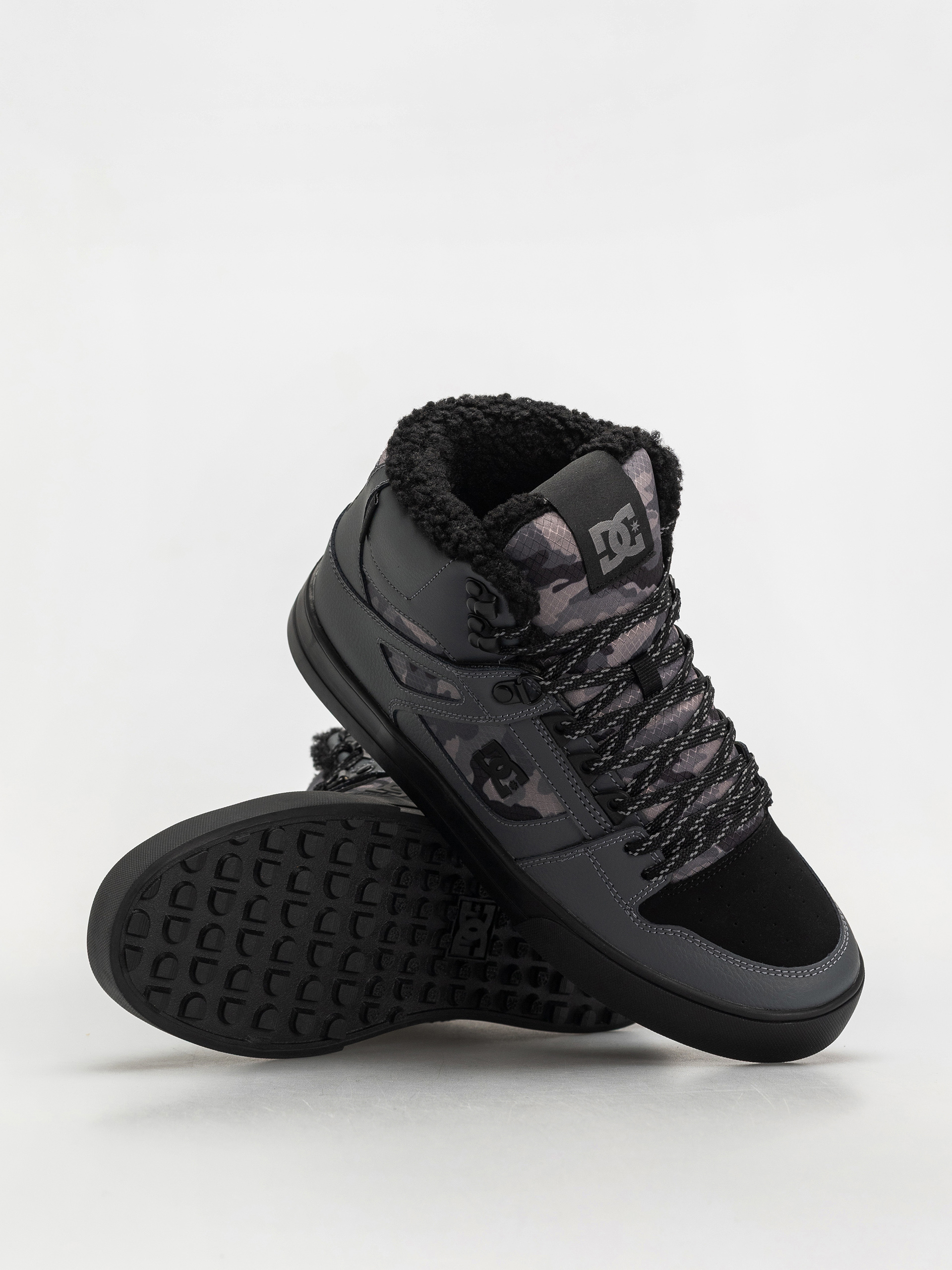 Pantofi DC Pure High Top Wc Wnt (dark grey/black)
