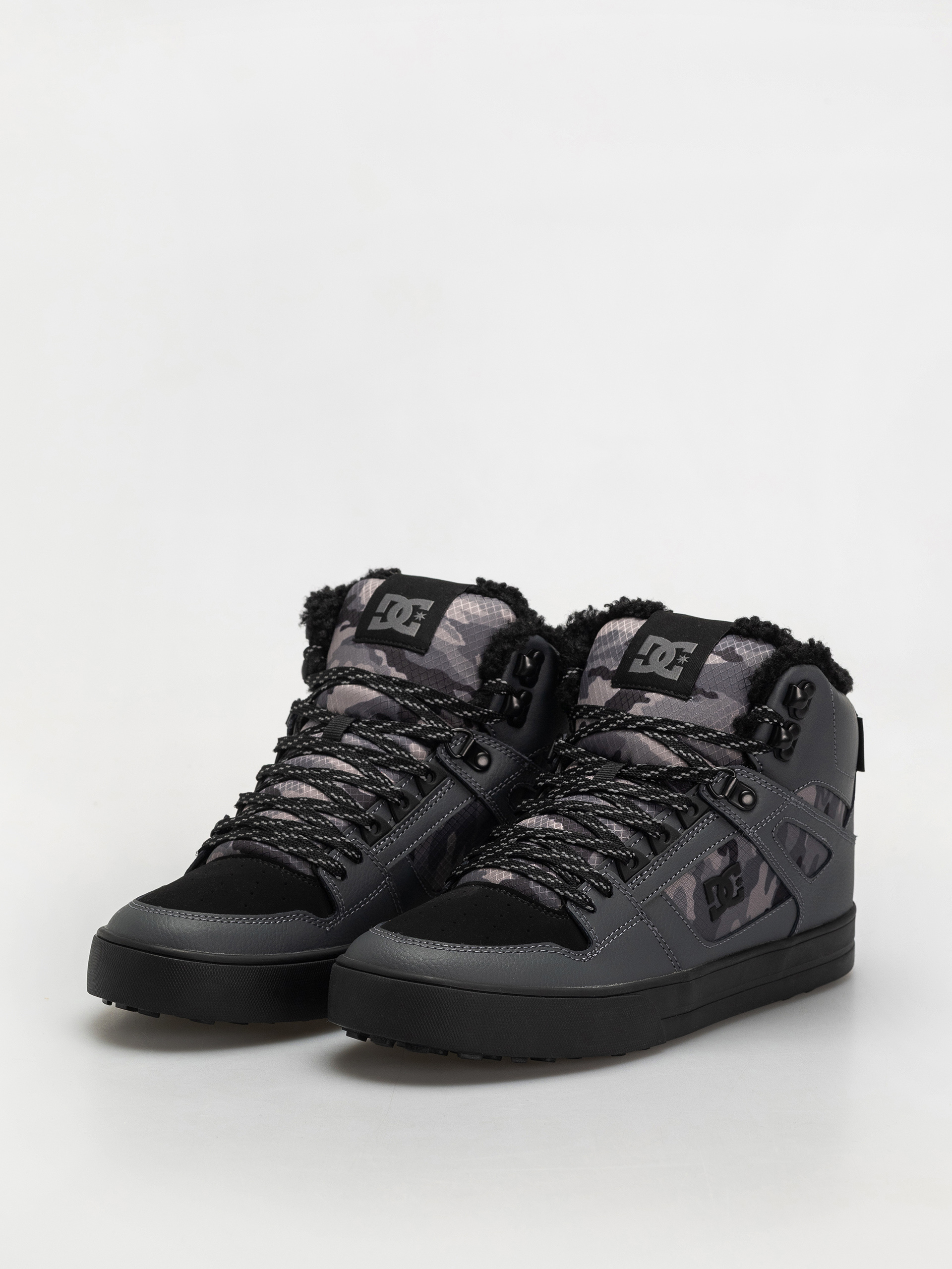 Pantofi DC Pure High Top Wc Wnt (dark grey/black)