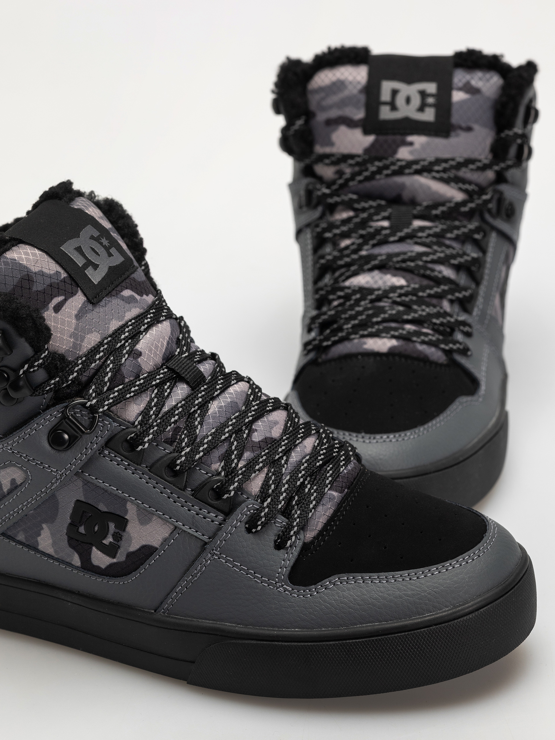 Pantofi DC Pure High Top Wc Wnt (dark grey/black)