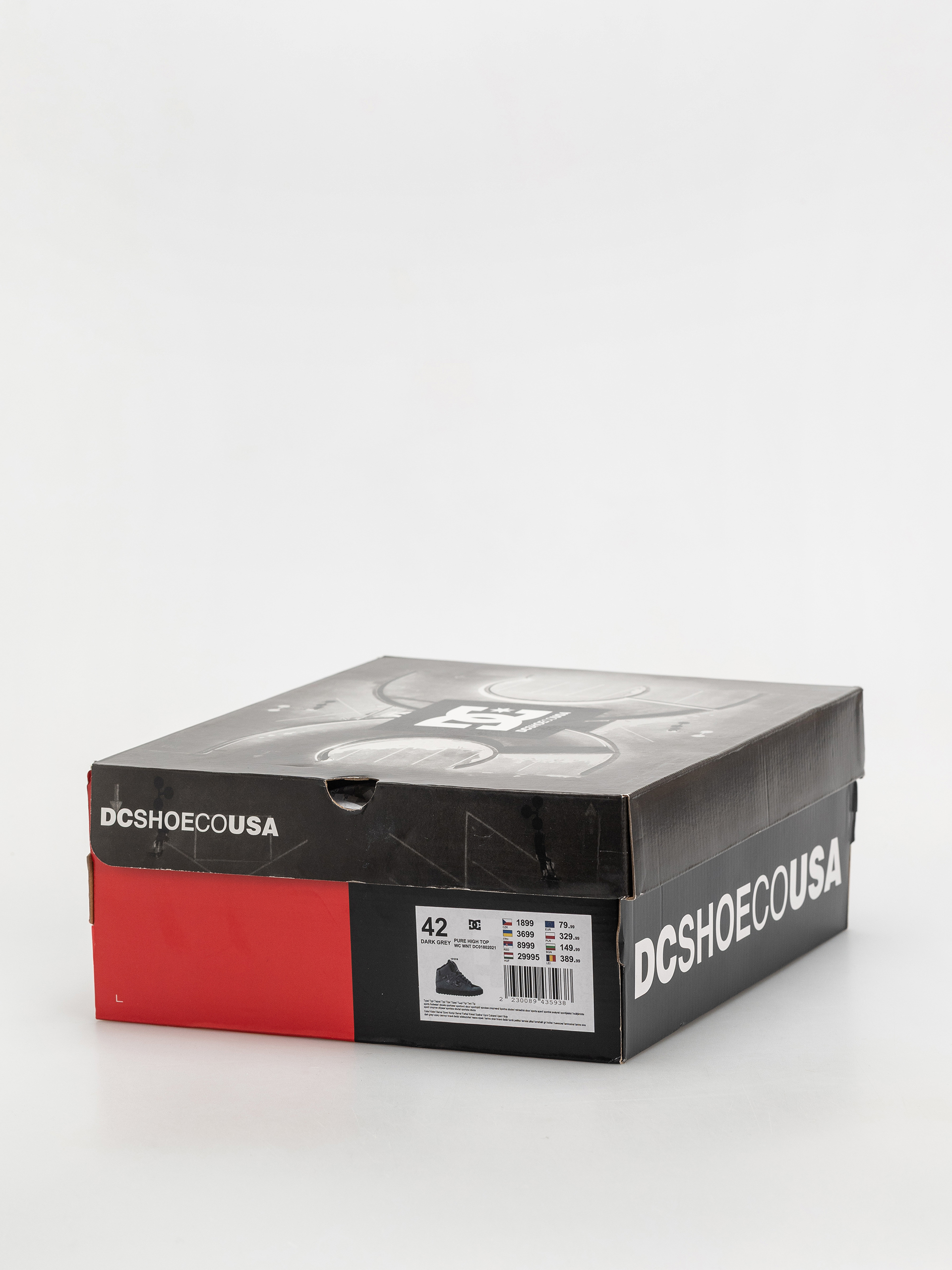 Pantofi DC Pure High Top Wc Wnt (dark grey/black)