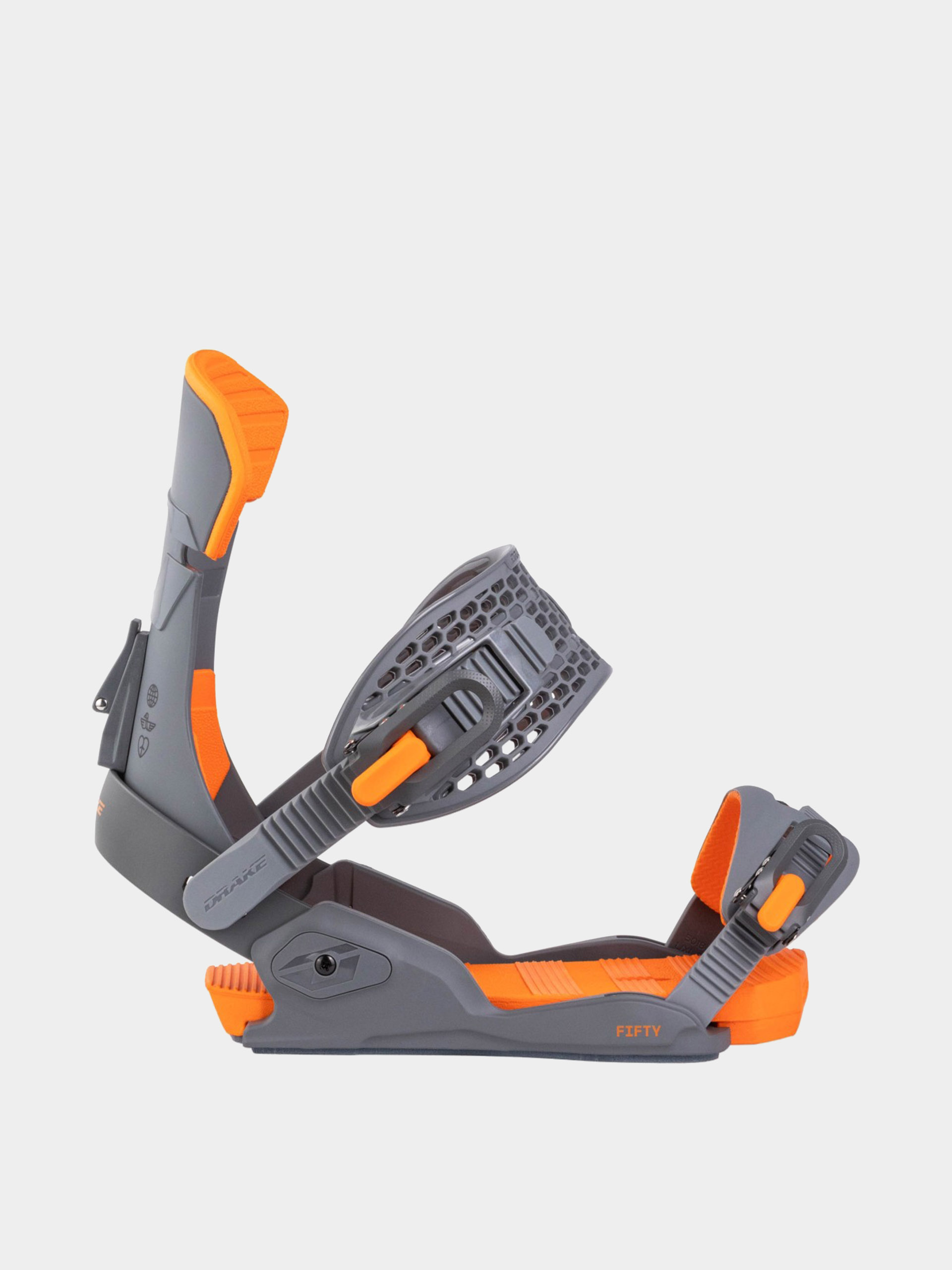 Pentru bărbați Legături pentru snowboard Drake Fifty (dark grey/orange)