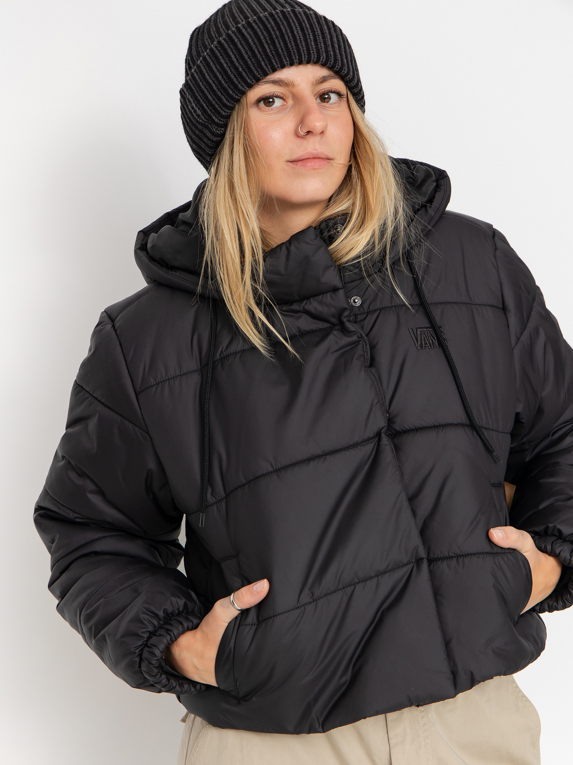 Geacu0103 Vans Hillgate Cropped Puffer Wmn (black)