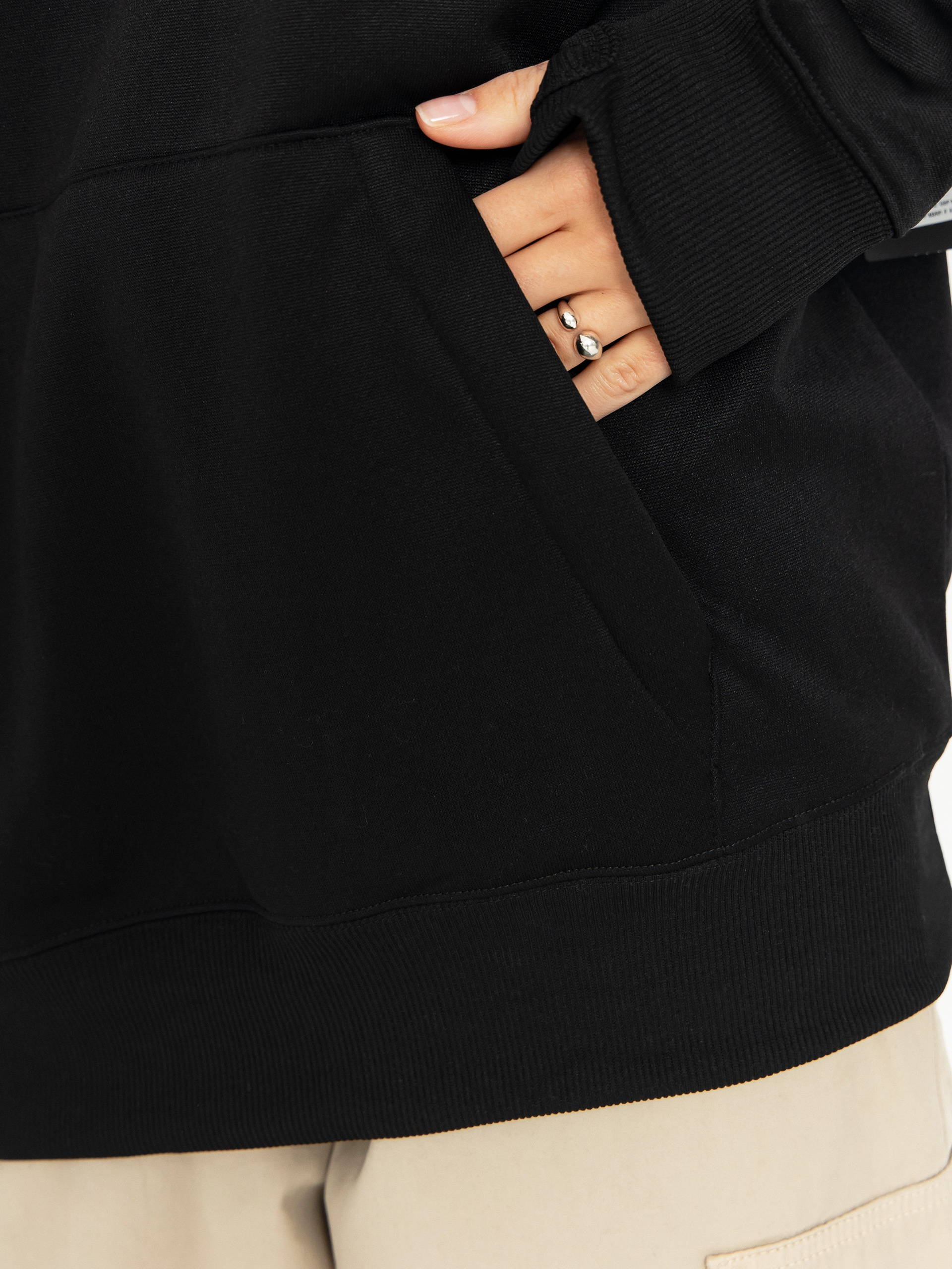 Hanorac cu glugă Volcom Riding Hydro HD Wmn (black)