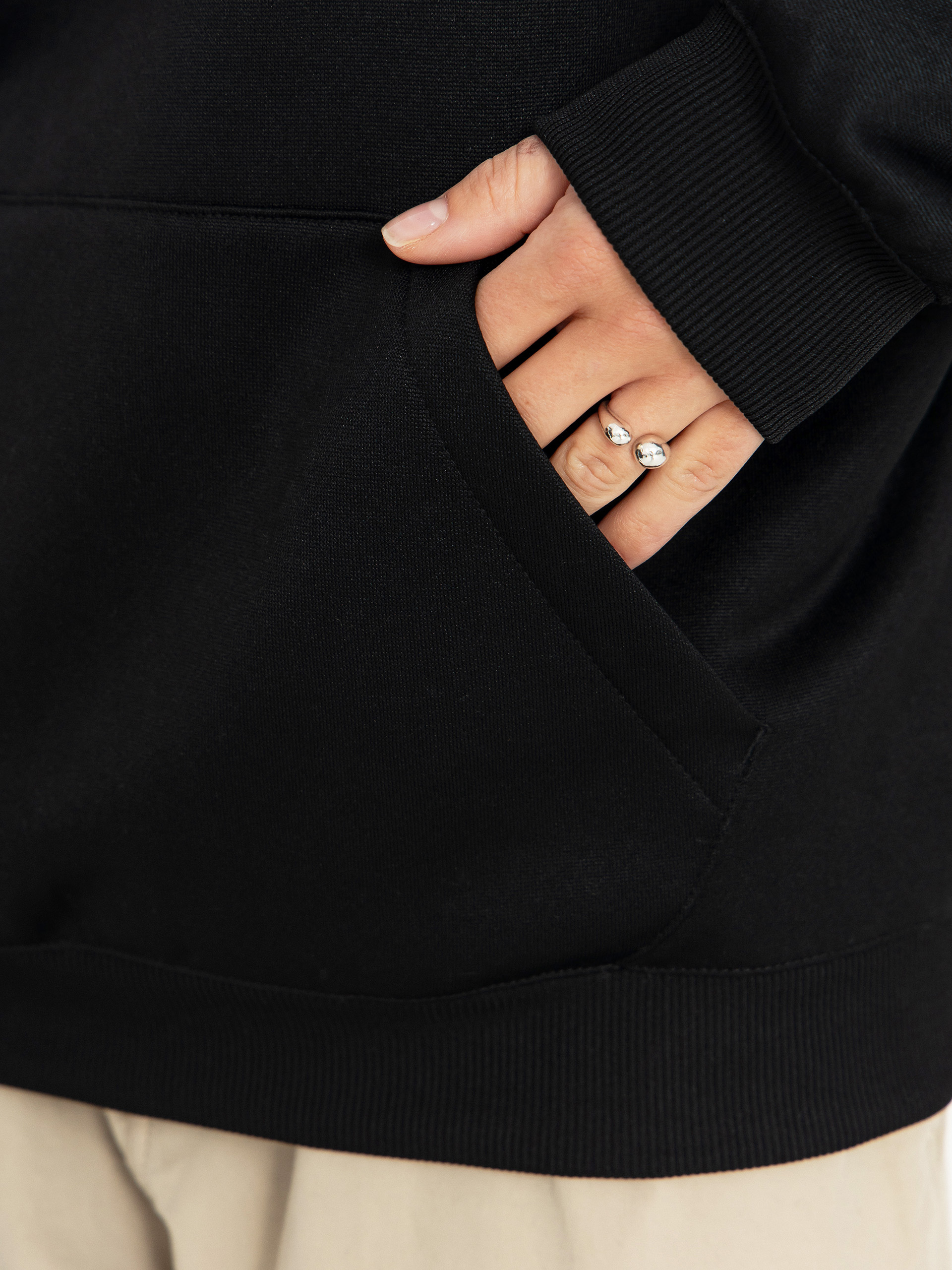 Hanorac cu glugă Volcom Essential Hydro HD Wmn (black)