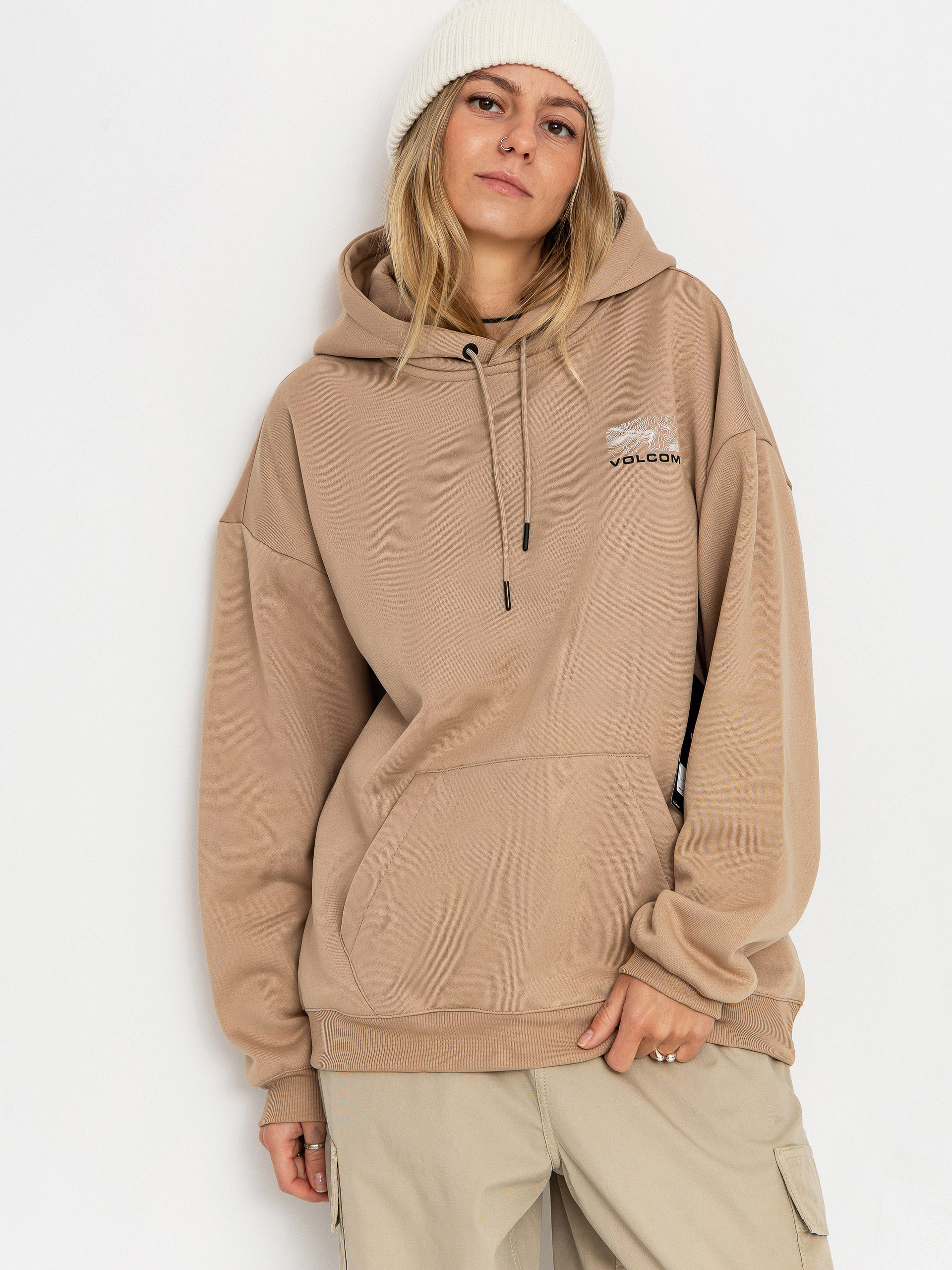 Hanorac cu glugă Volcom Essential Hydro HD Wmn (oatmeal)