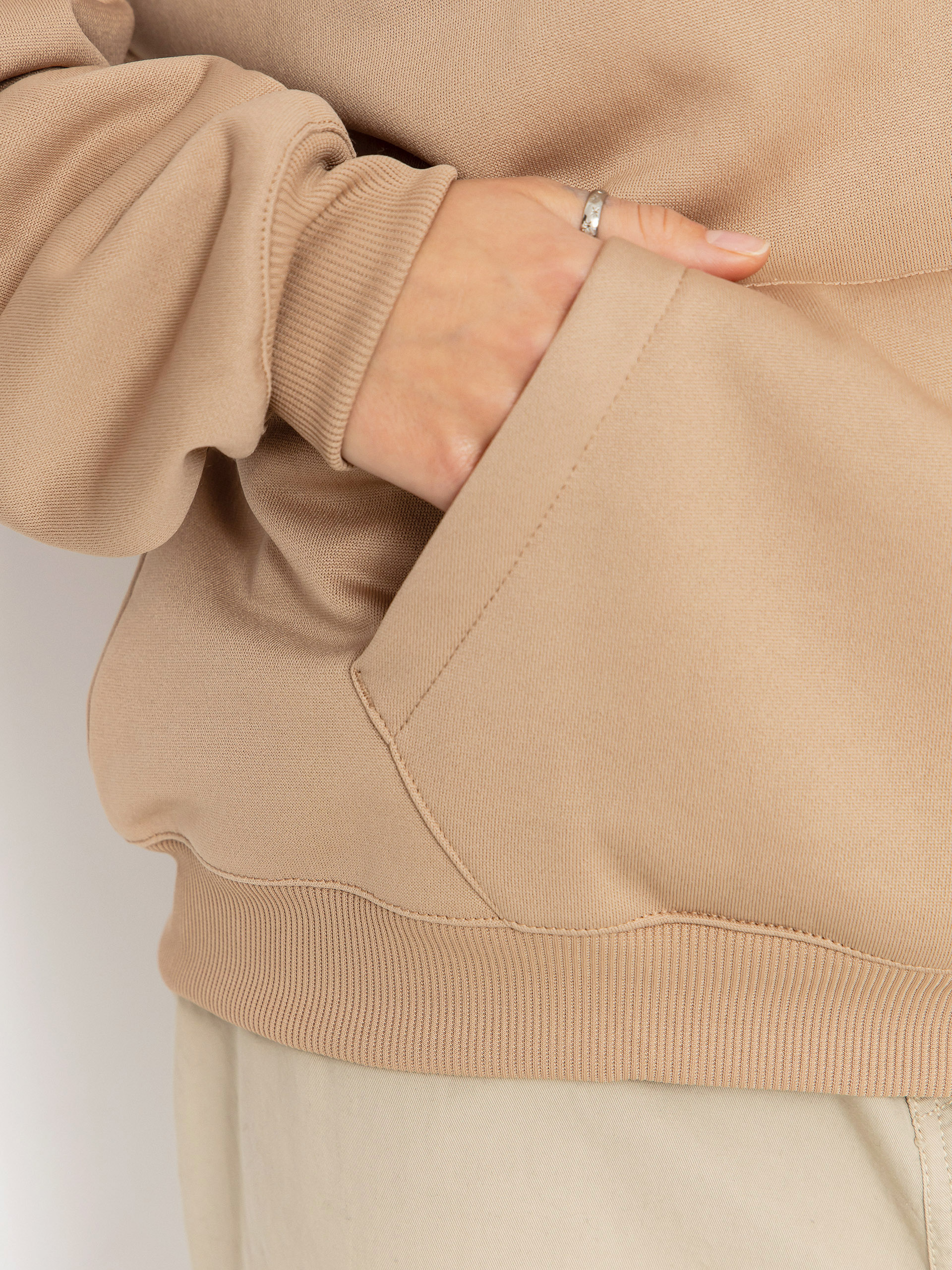 Hanorac cu glugă Volcom Essential Hydro HD Wmn (oatmeal)