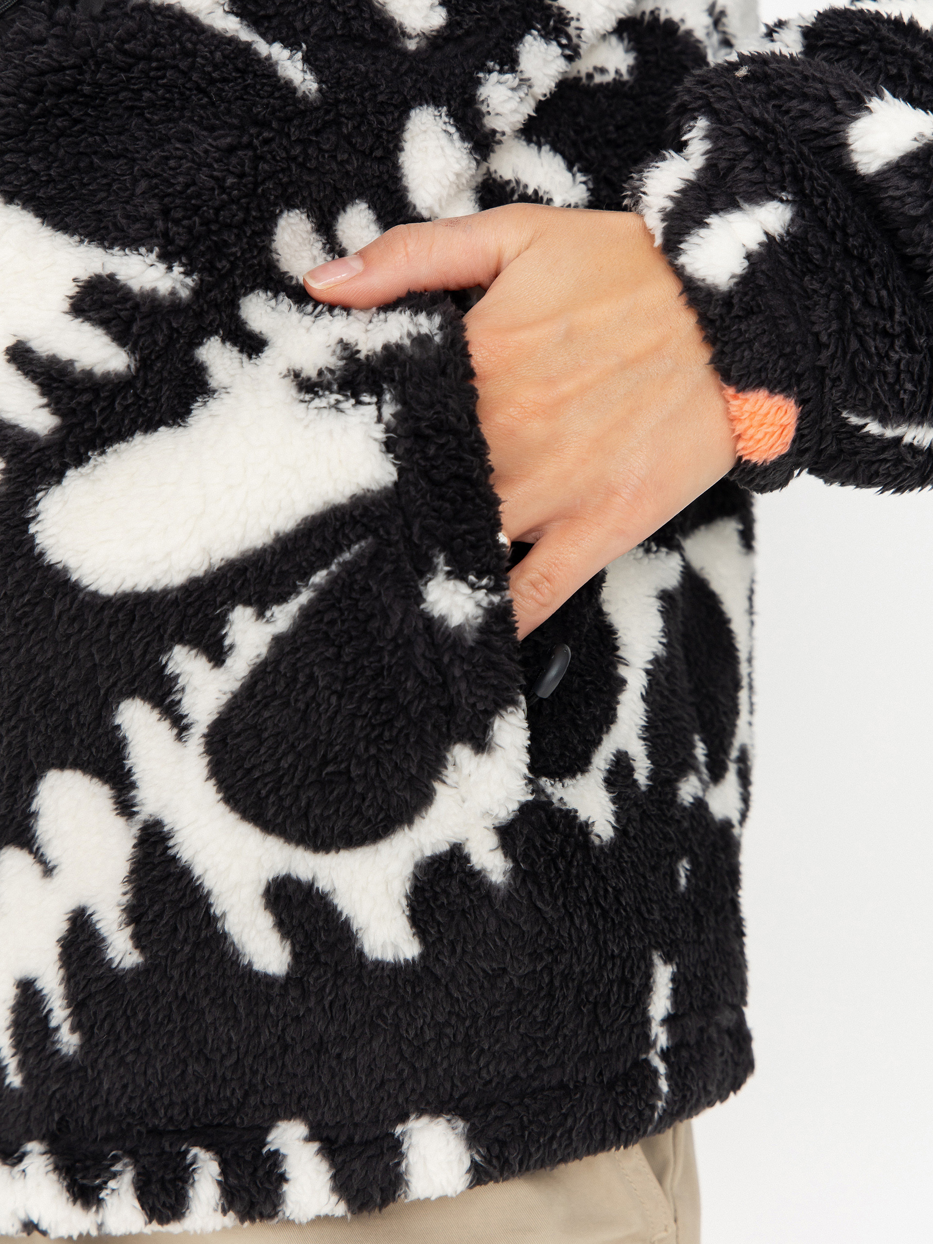 Pentru femei Hanorac din fleece Roxy Alabama Full Zip Printed (anthracite roxy pro)