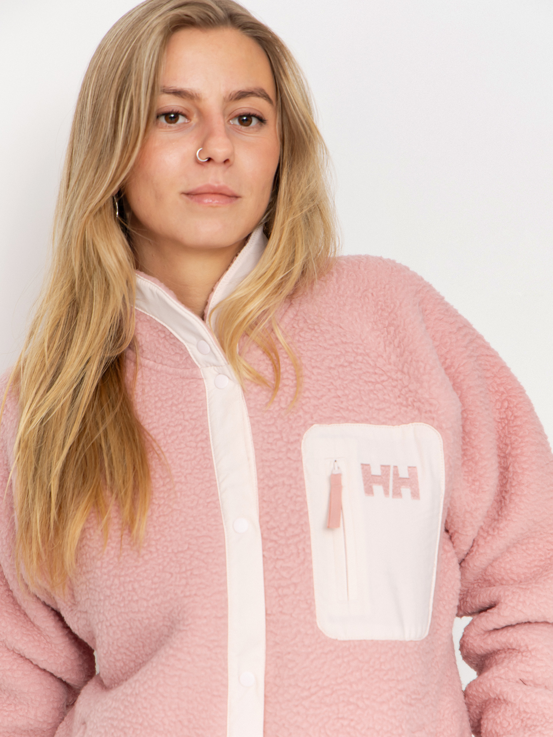 Pentru femei Hanorac din fleece Helly Hansen Imperial Pile Snap (pink salt)