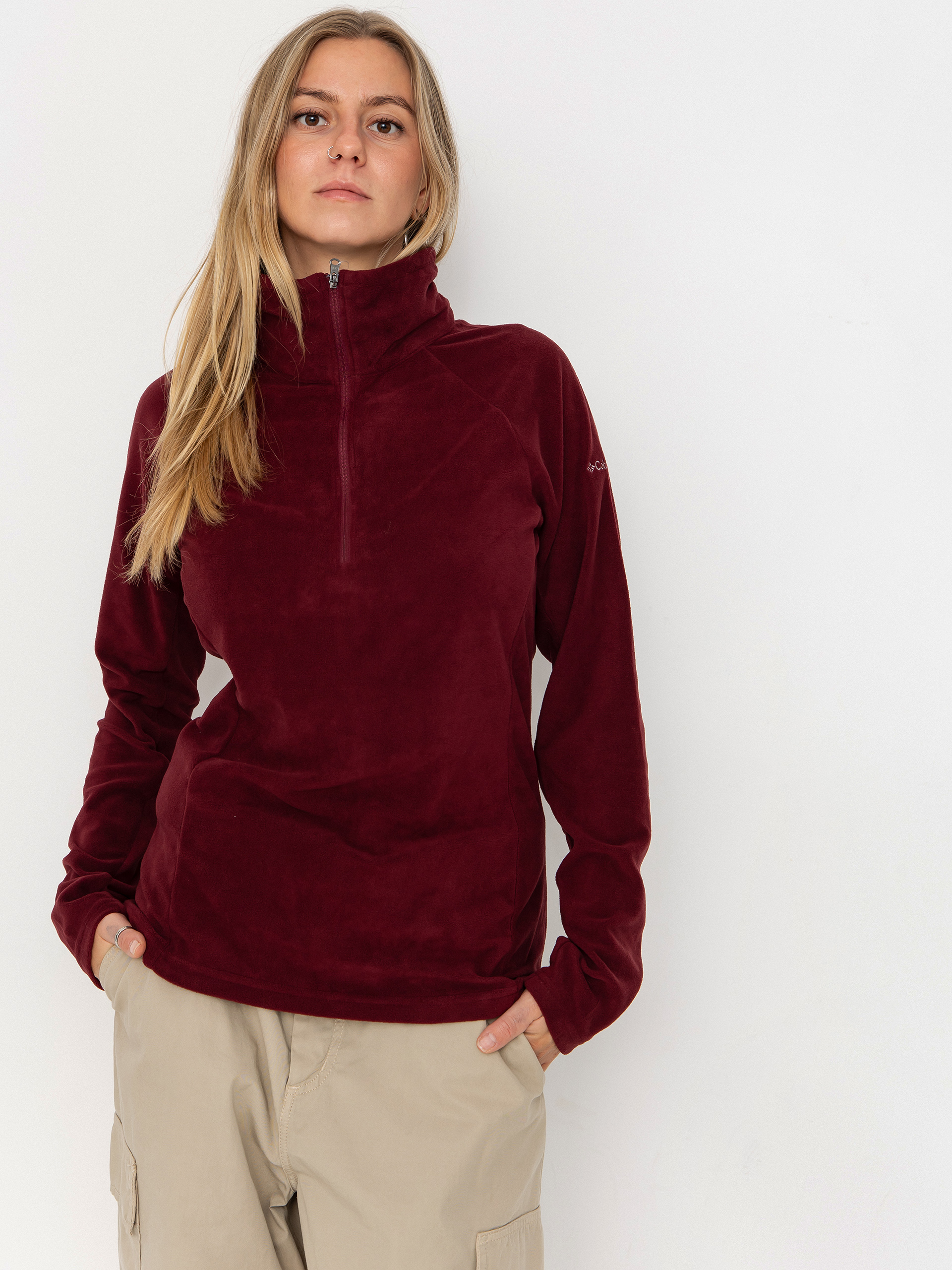Hanorac din fleece Columbia Glacial IV 1/2 Zip Wmn (rich wine)