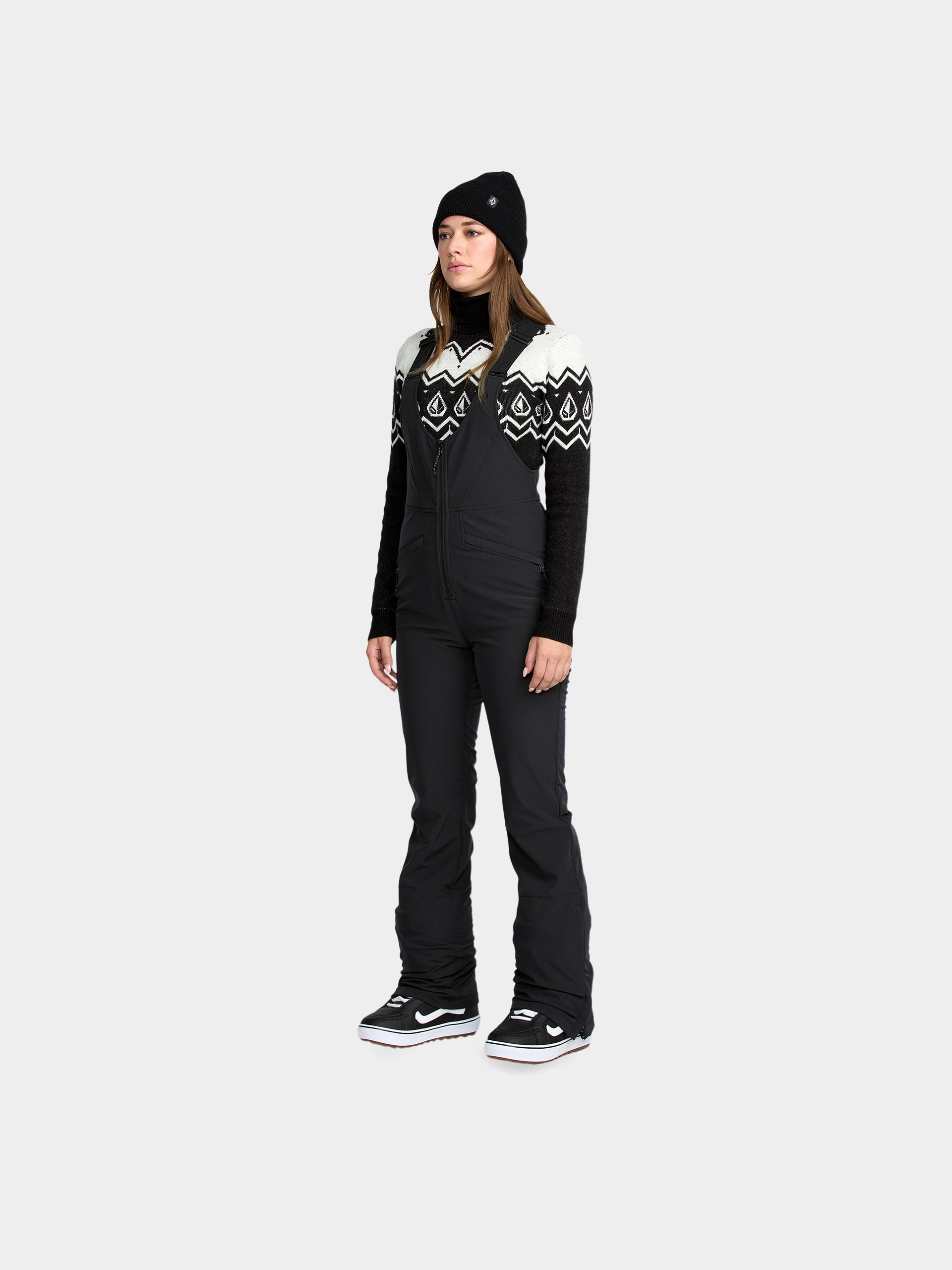Pentru femei Pantaloni pentru snowboard Volcom Battle Stretch Bib (black)